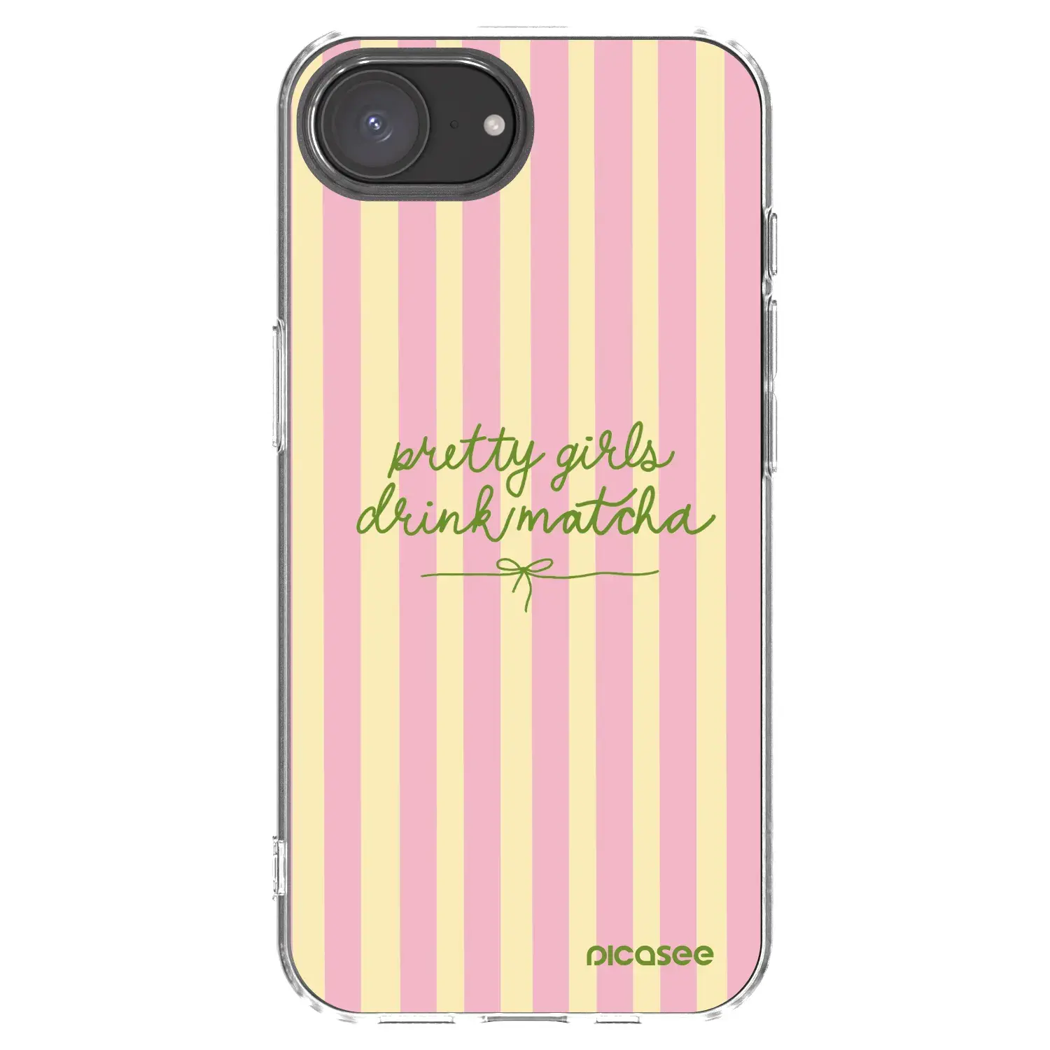 Silikonový průhledný obal pro Apple iPhone 17e - Pretty matcha