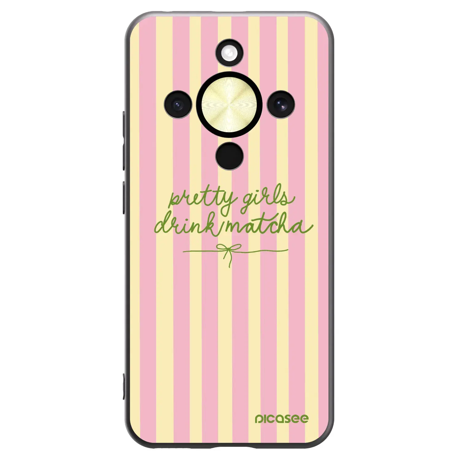 Silikonový černý obal pro Honor Magic8 Lite 5G - Pretty matcha