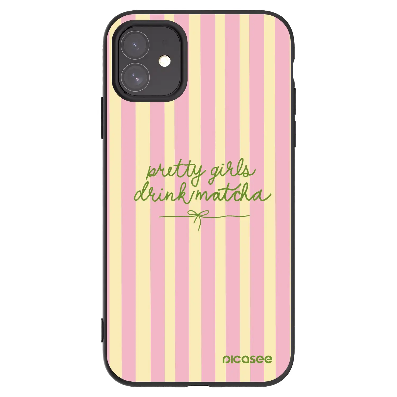Silikonový černý obal pro Apple iPhone 11 - Pretty matcha