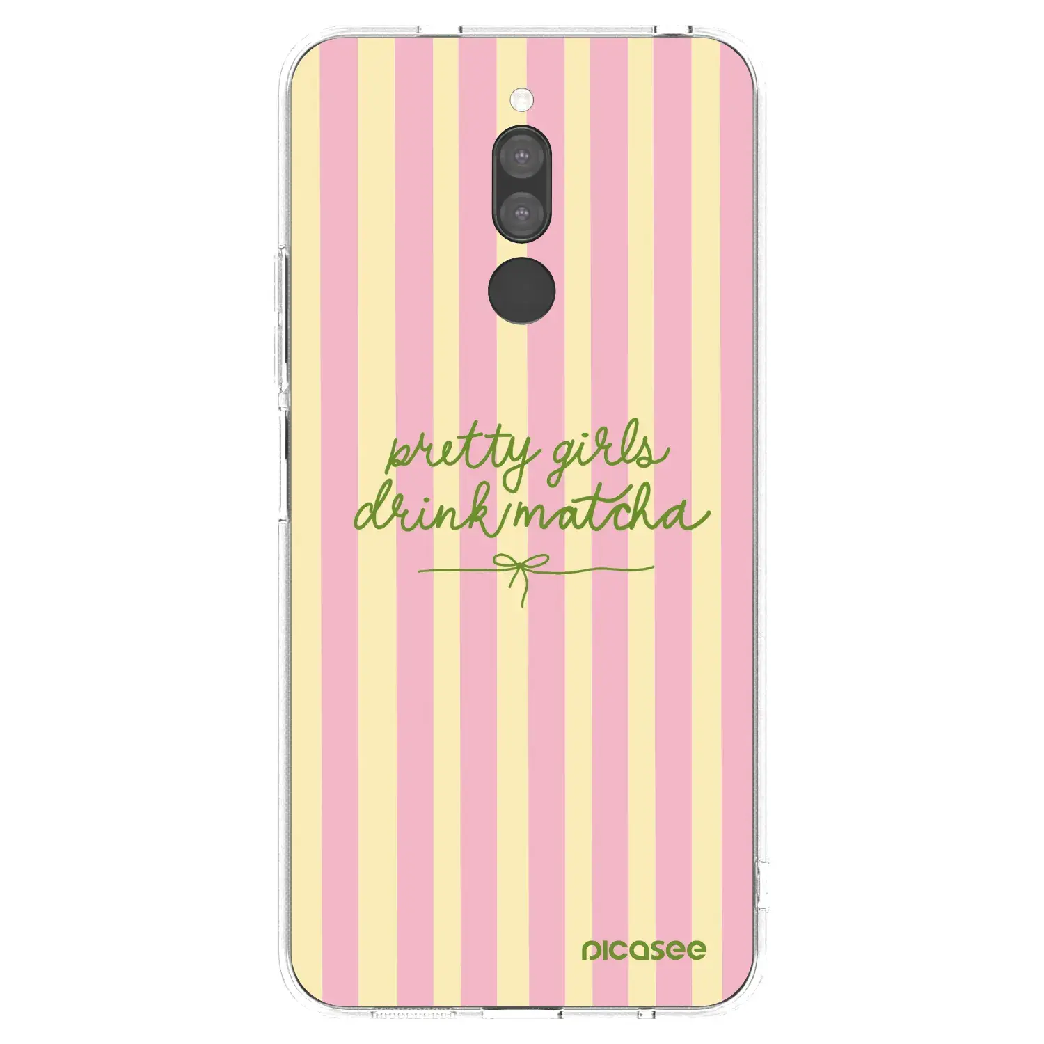 Silikonový průhledný obal pro Xiaomi Redmi 8 - Pretty matcha
