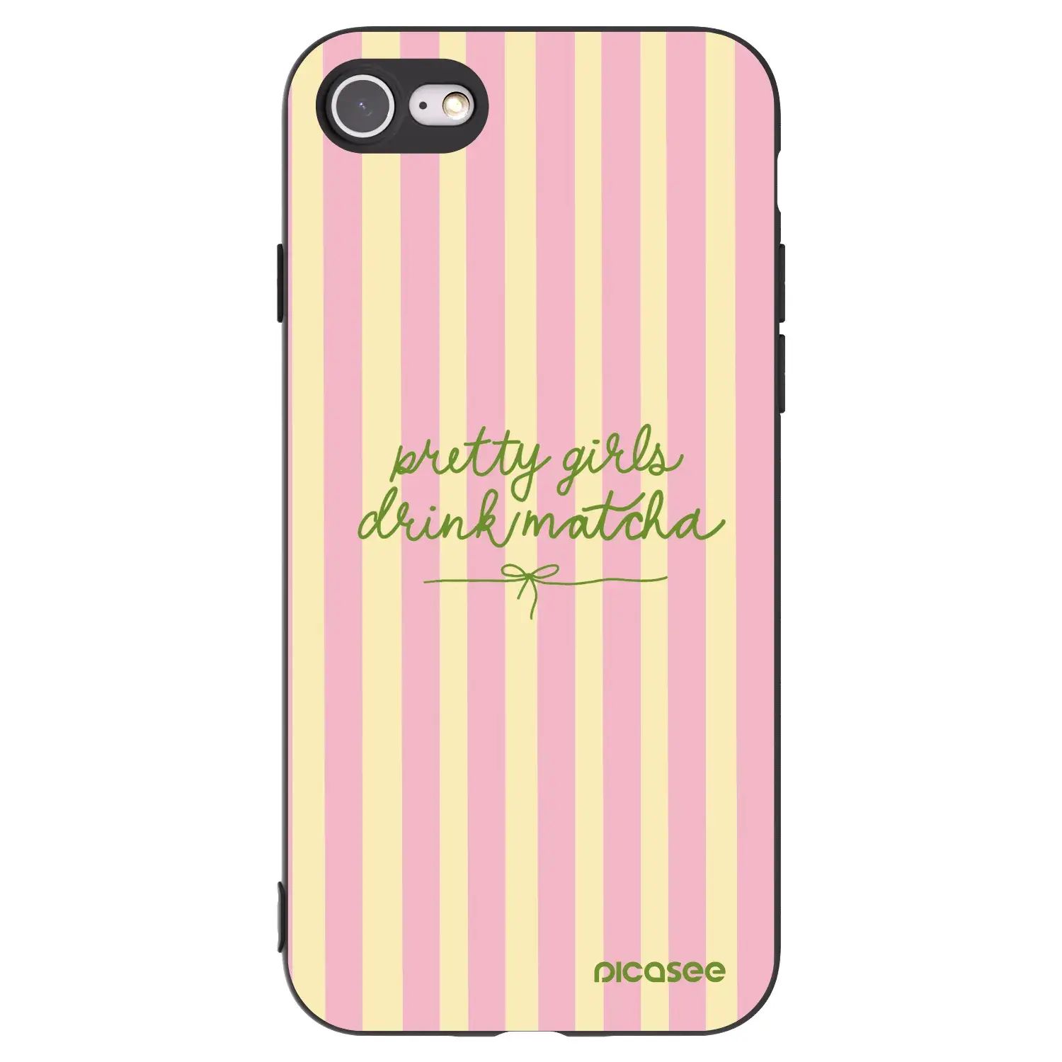 Silikonový černý obal pro Apple iPhone SE 2020 - Pretty matcha