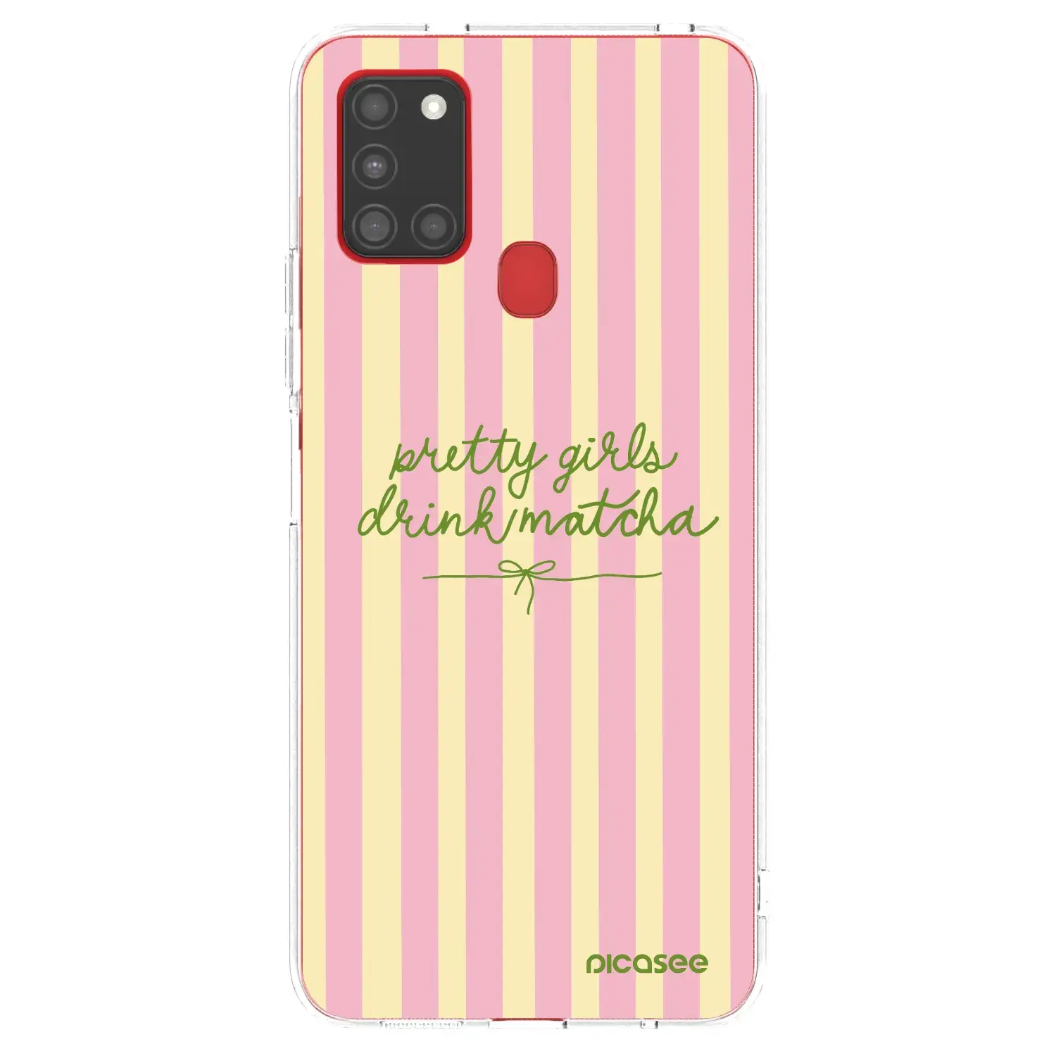 Silikonový průhledný obal pro Samsung Galaxy A21s - Pretty matcha