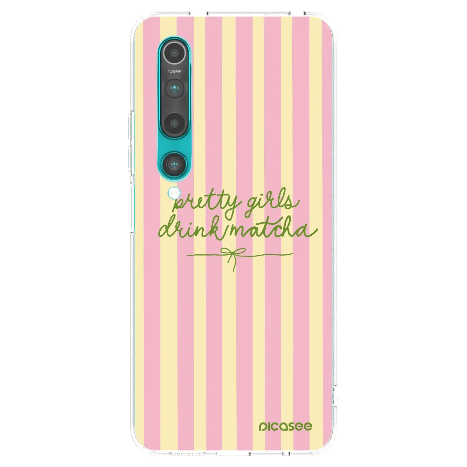 Silikonový průhledný obal pro Xiaomi Mi 10 - Pretty matcha