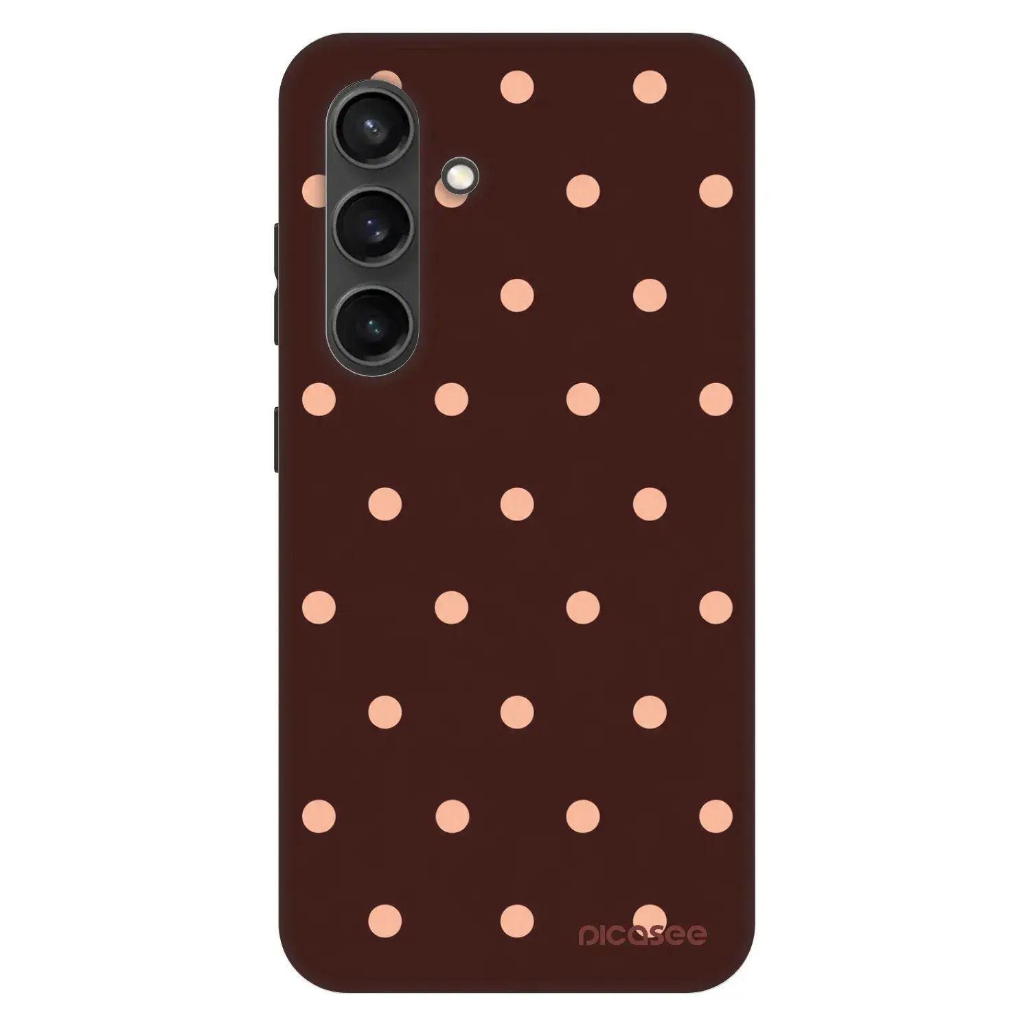 Fashion Case PowerShare pro Samsung Galaxy S24 S921B 5G - Peach Dots & Chocolate