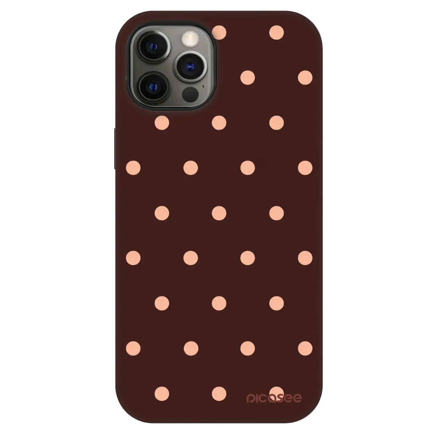Fashion Case MagSafe Apple iPhone 12 - Peach Dots & Chocolate