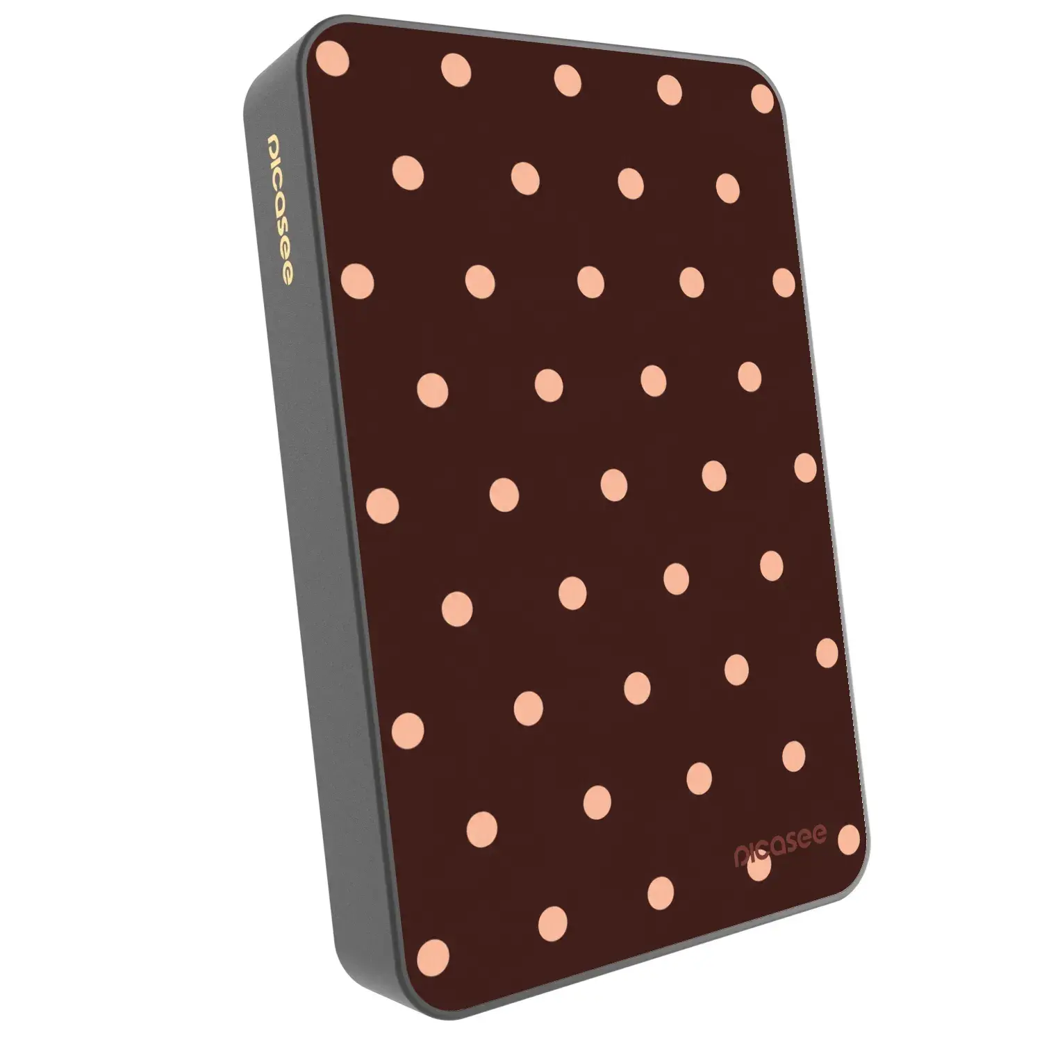 Powerbanka s MagSafe 10 000 mAh Šedá - Peach Dots & Chocolate