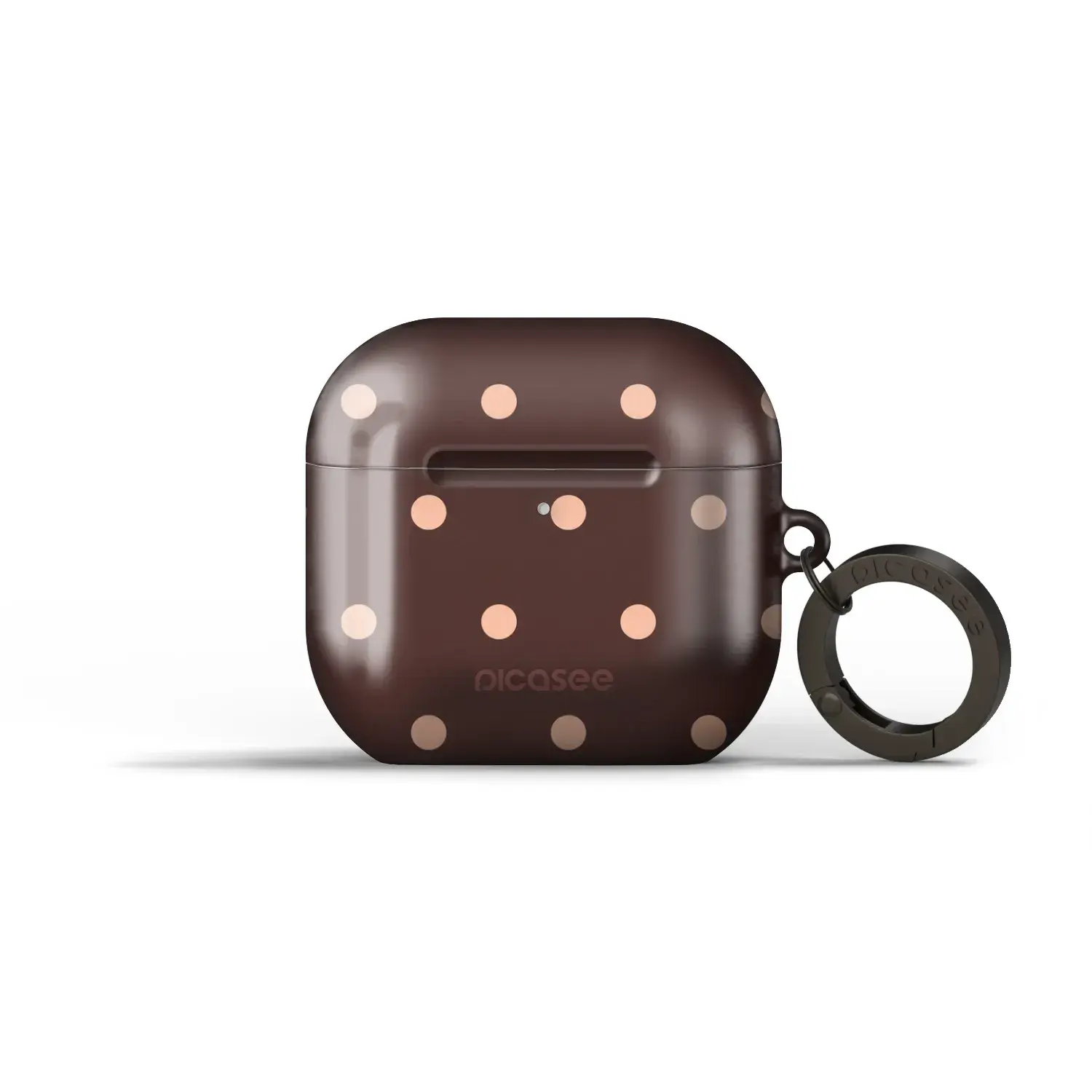 Obal pro Apple AirPods 5 - Peach Dots & Chocolate