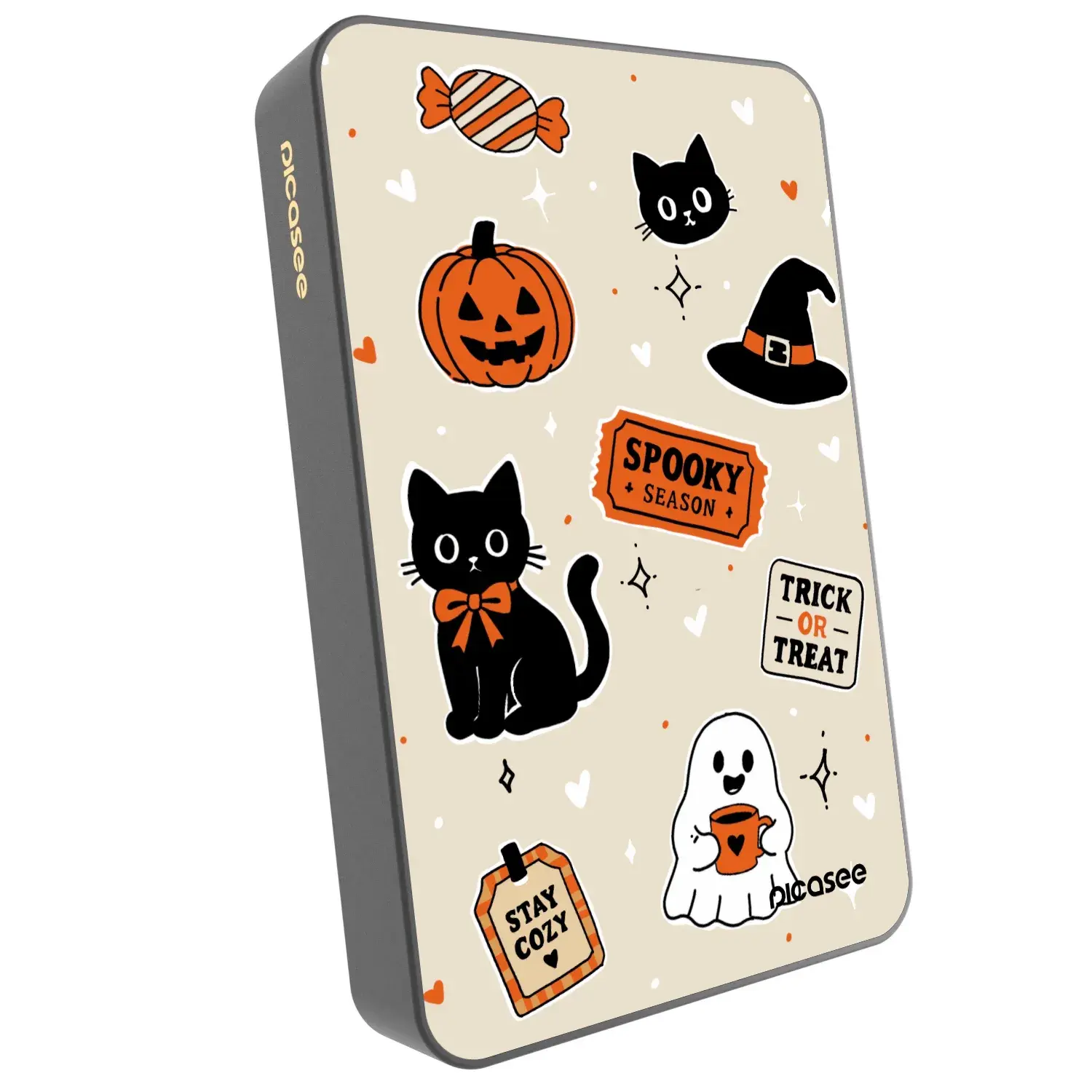 Powerbanka s MagSafe 10 000 mAh Šedá - Halloween stickers