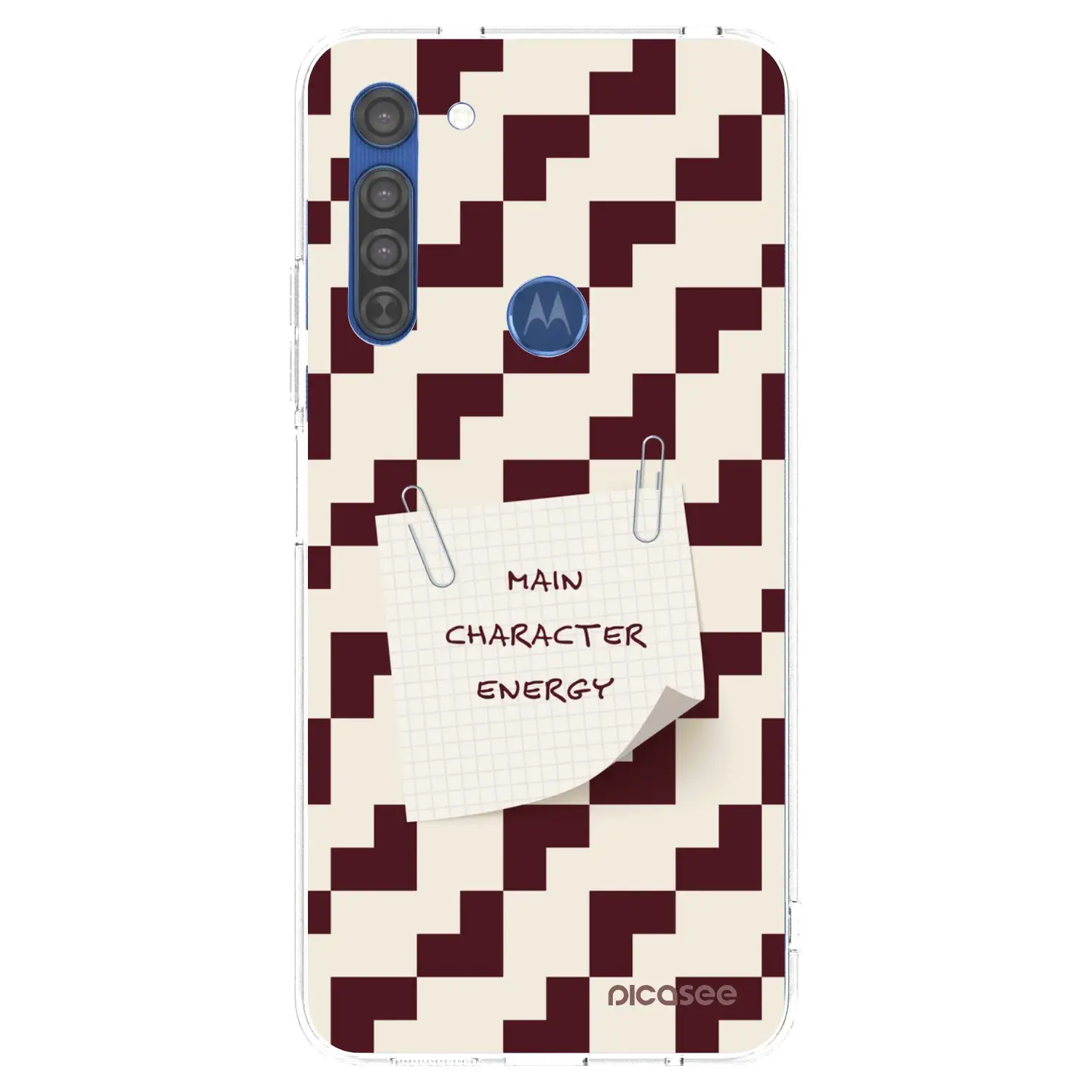 Silikonový průhledný obal pro Motorola Moto G8 - Lead Role