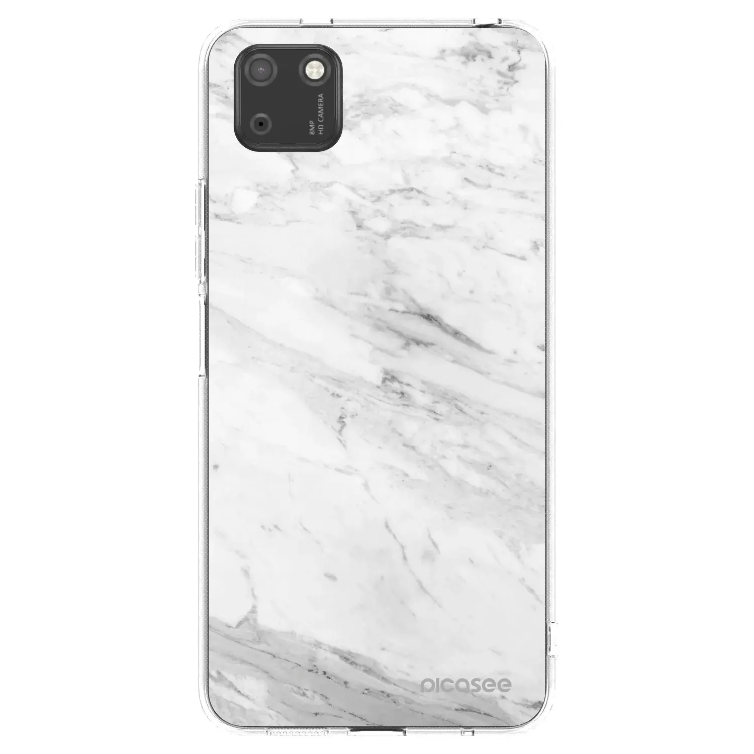 Silikonový průhledný obal pro Huawei Y5P - White marble