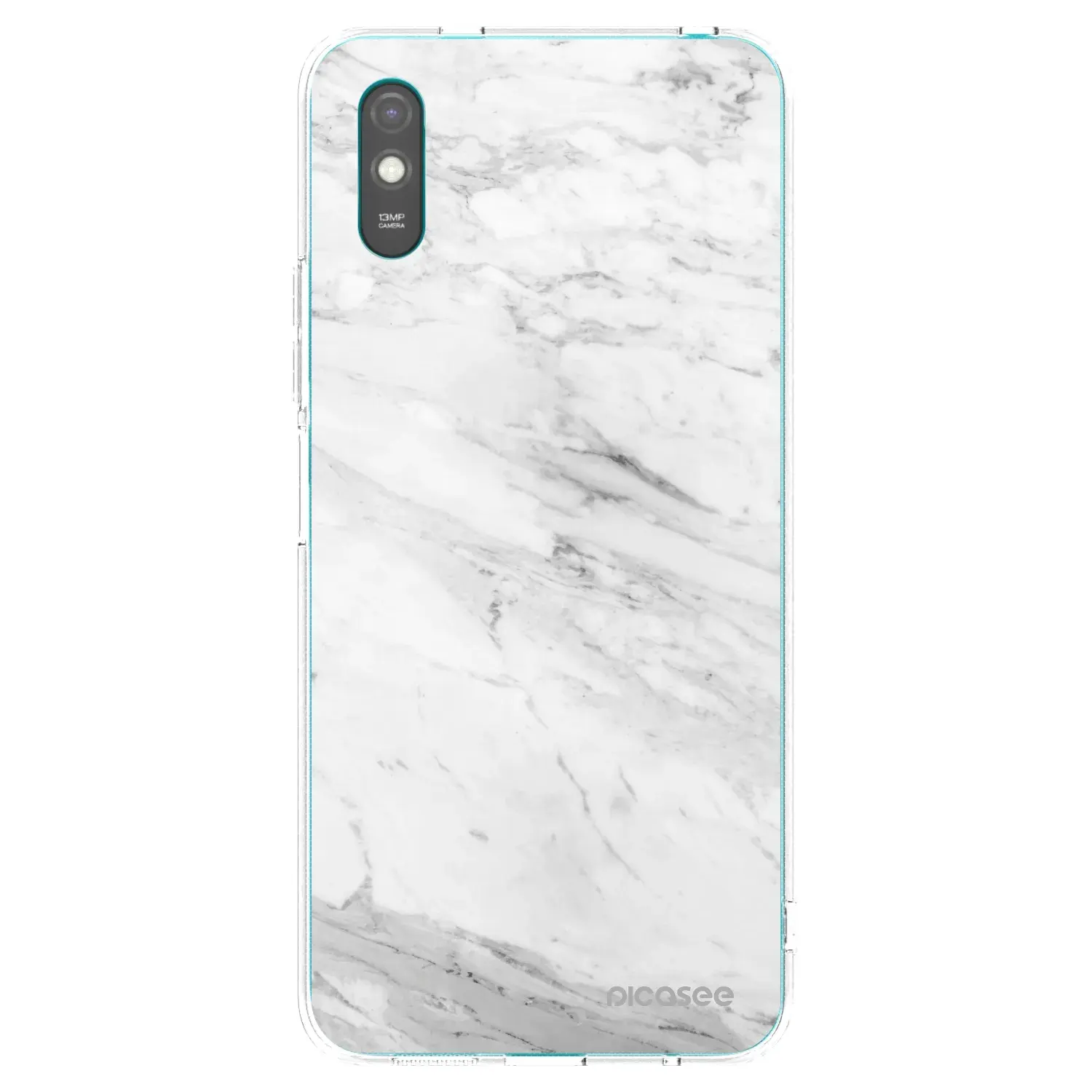Silikonový průhledný obal pro Xiaomi Redmi 9AT - White marble