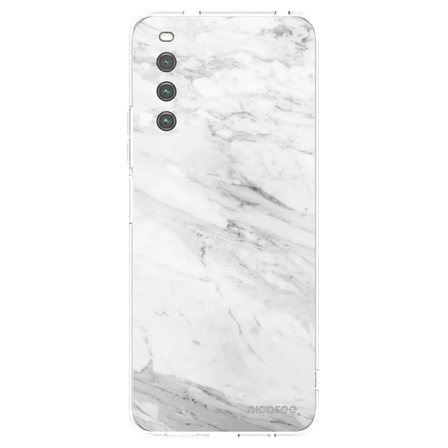 Silikonový průhledný obal pro Sony Xperia 10 IV 5G - White marble