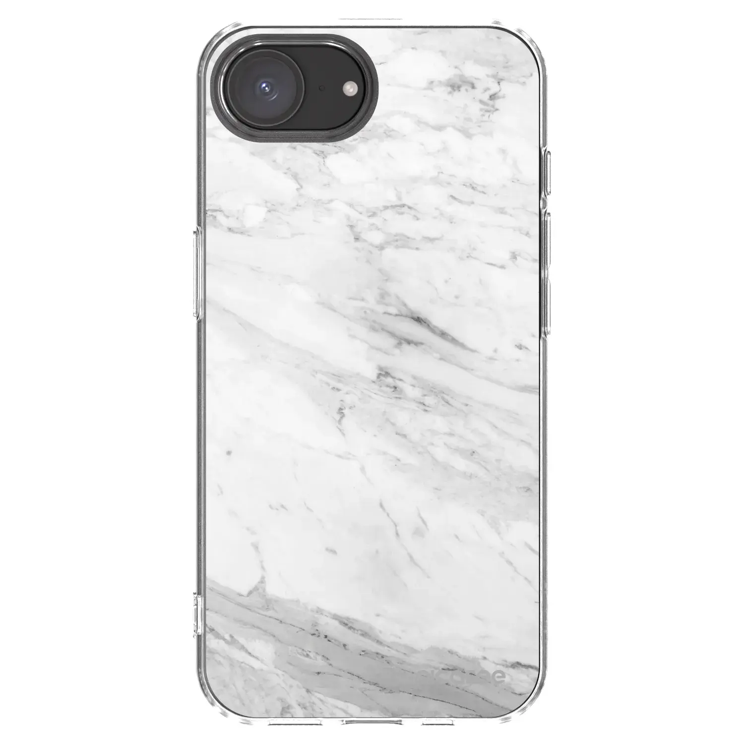 Silikonový průhledný obal pro Apple iPhone 17e - White marble
