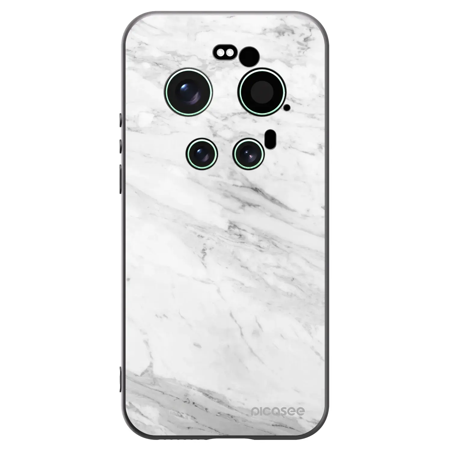 Silikonový černý obal pro Xiaomi 17 Ultra - White marble