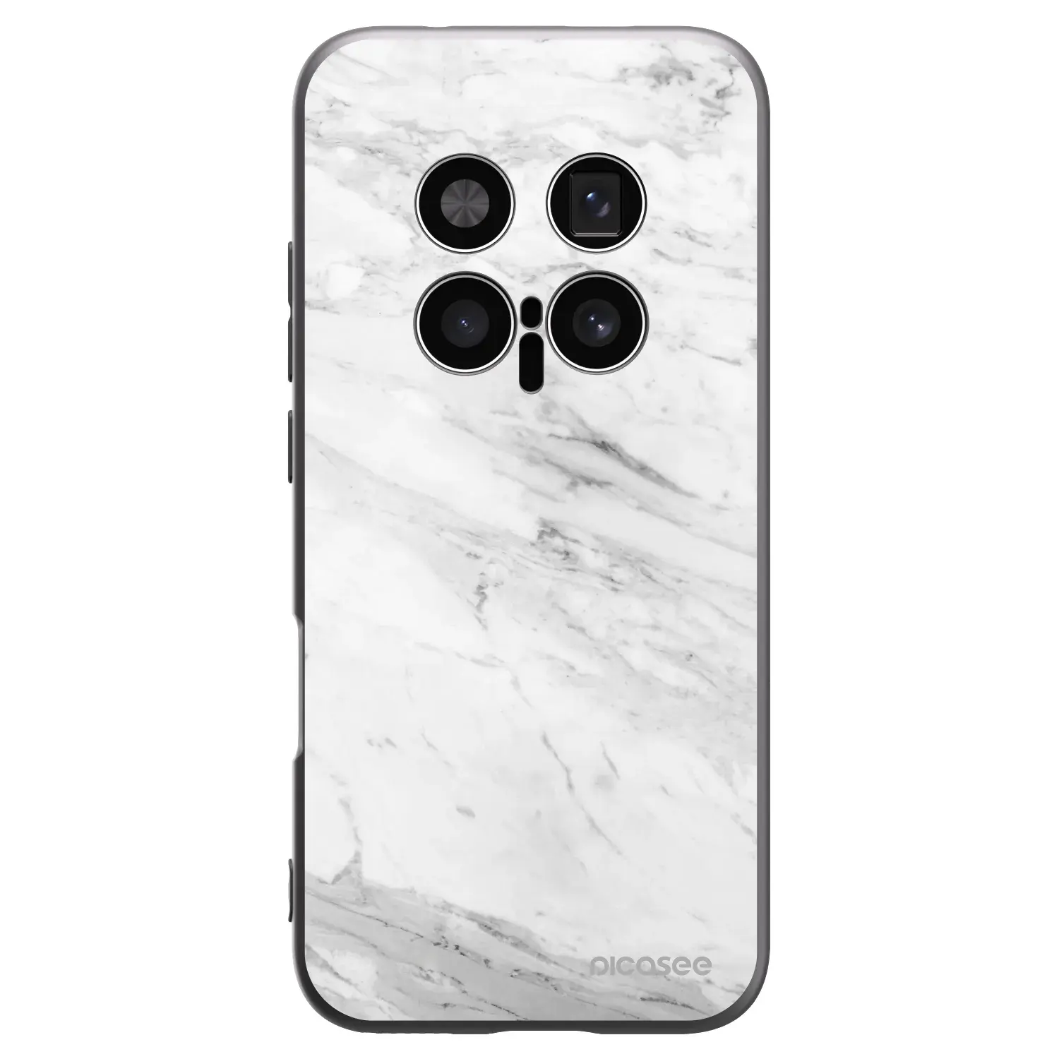 Silikonový černý obal pro Honor Magic8 Pro 5G - White marble