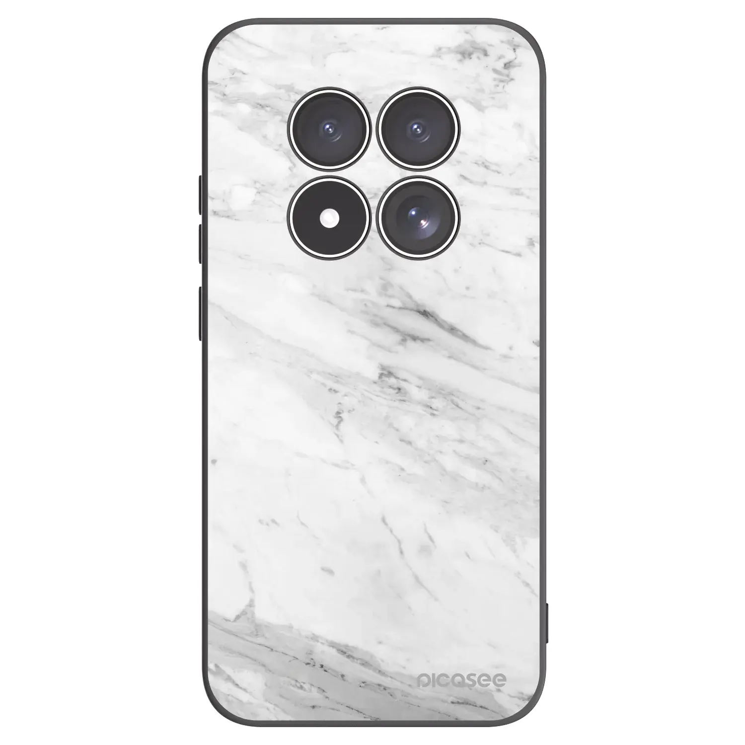 Silikonový černý obal pro Xiaomi Redmi Note 15 Pro 5G - White marble
