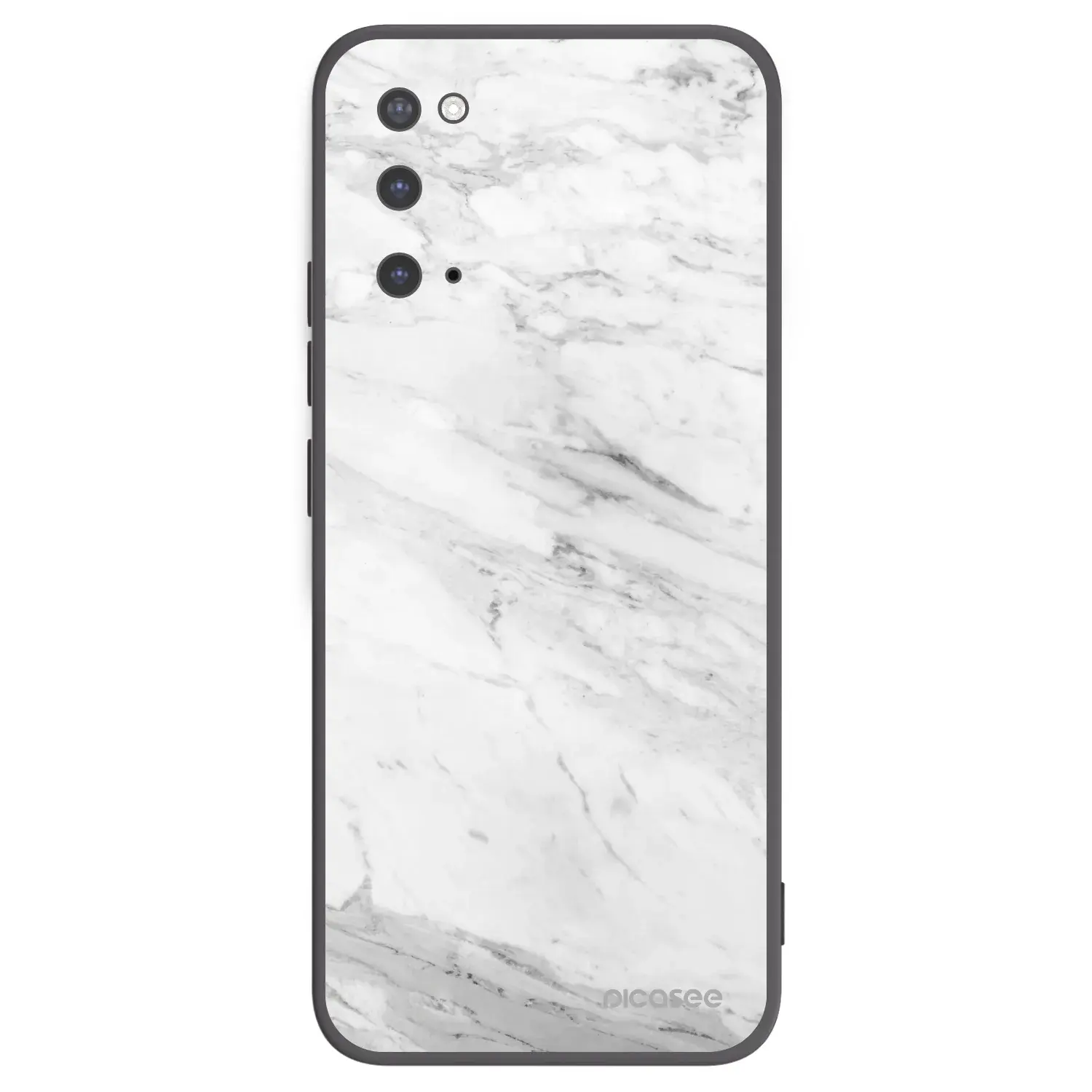 Silikonový černý obal pro Samsung Galaxy S20 G980F - White marble