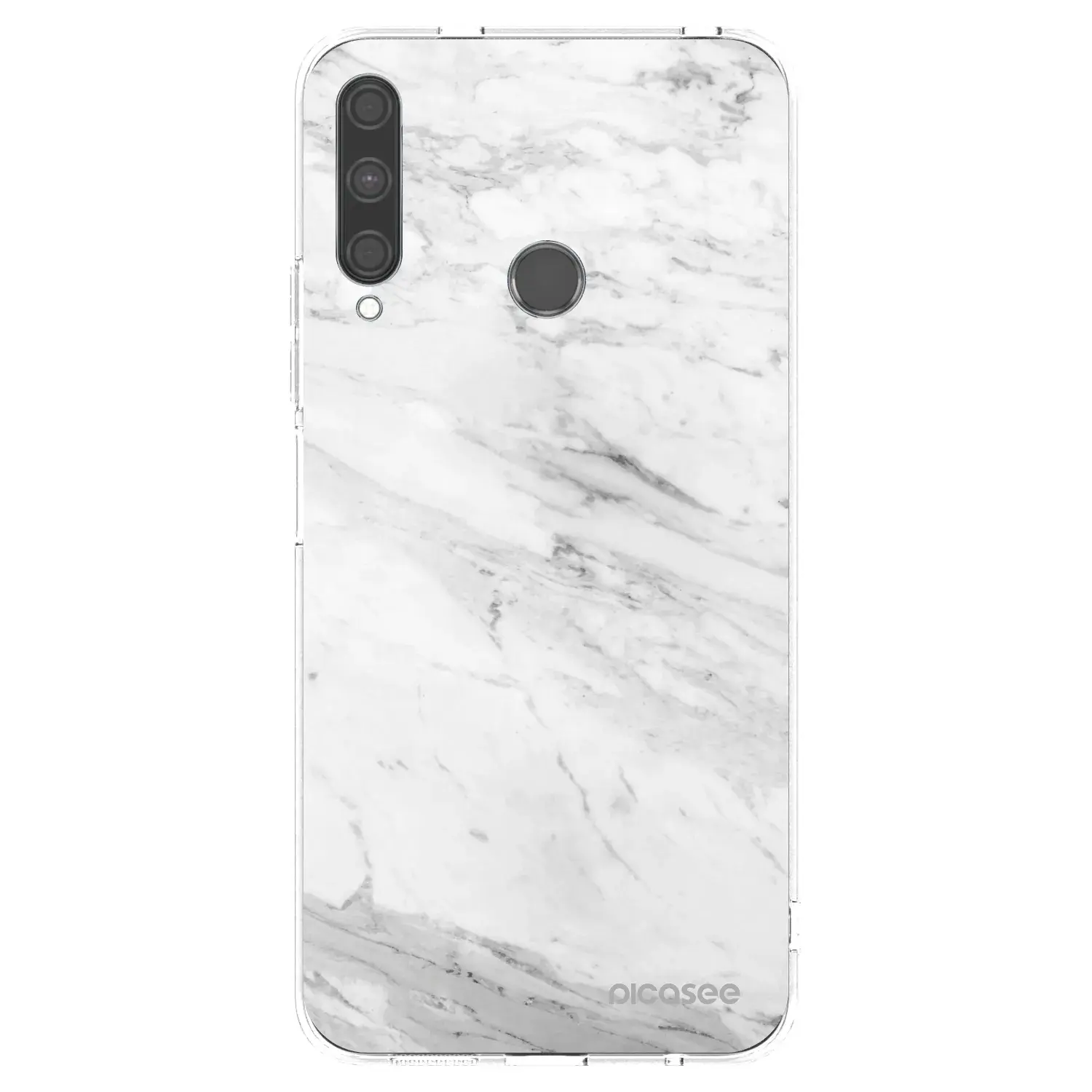 Silikonový průhledný obal pro Huawei P40 Lite E - White marble