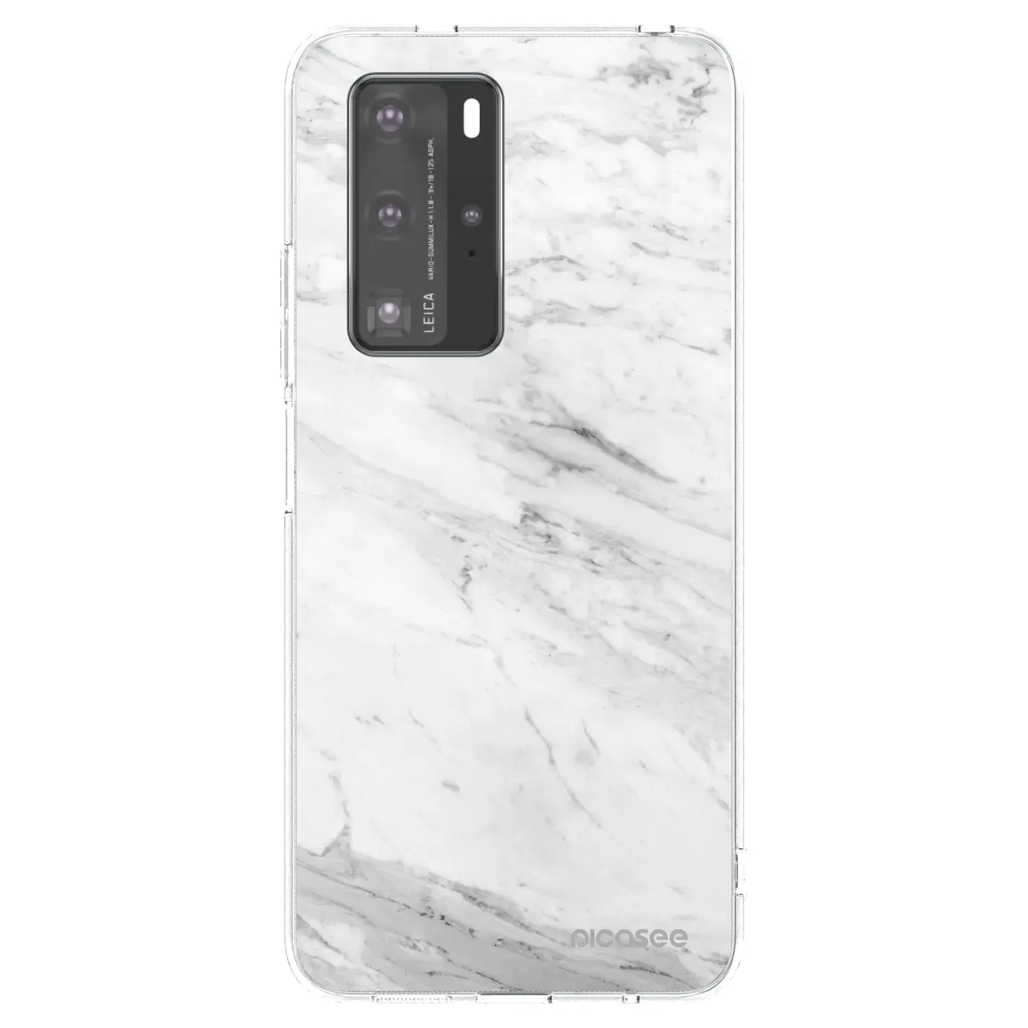 Silikonový průhledný obal pro Huawei P40 Pro - White marble