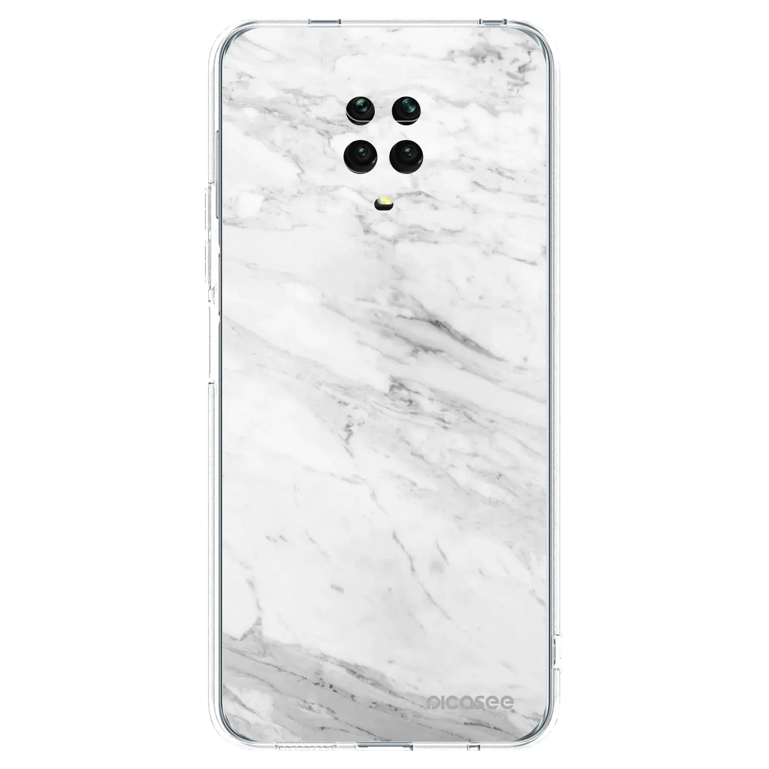 Silikonový průhledný obal pro Xiaomi Redmi Note 9S - White marble