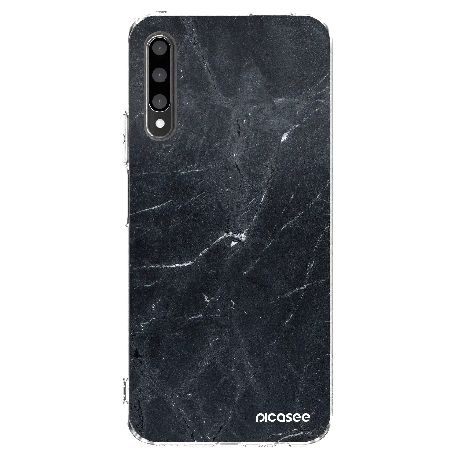 Silikonový průhledný obal pro Honor 9X Pro - Black marble