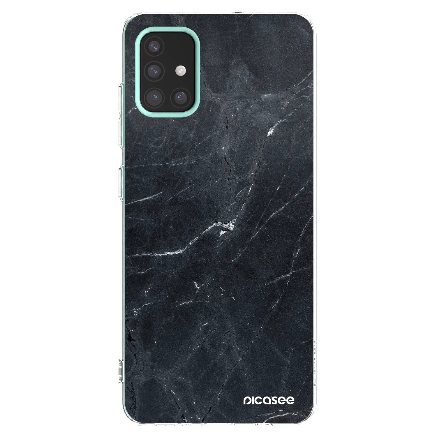 Silikonový průhledný obal pro Samsung Galaxy M31s - Black marble
