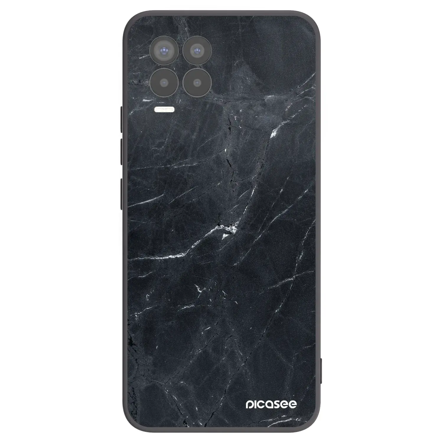 Silikonový černý obal pro Realme 8 Pro - Black marble