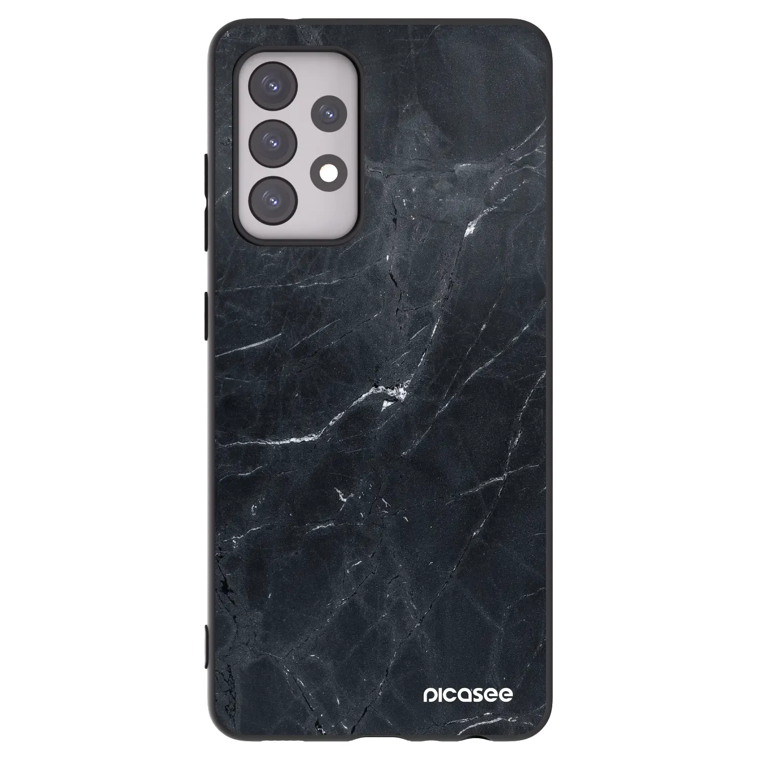 Silikonový černý obal pro Samsung Galaxy A52s 5G A528B - Black marble