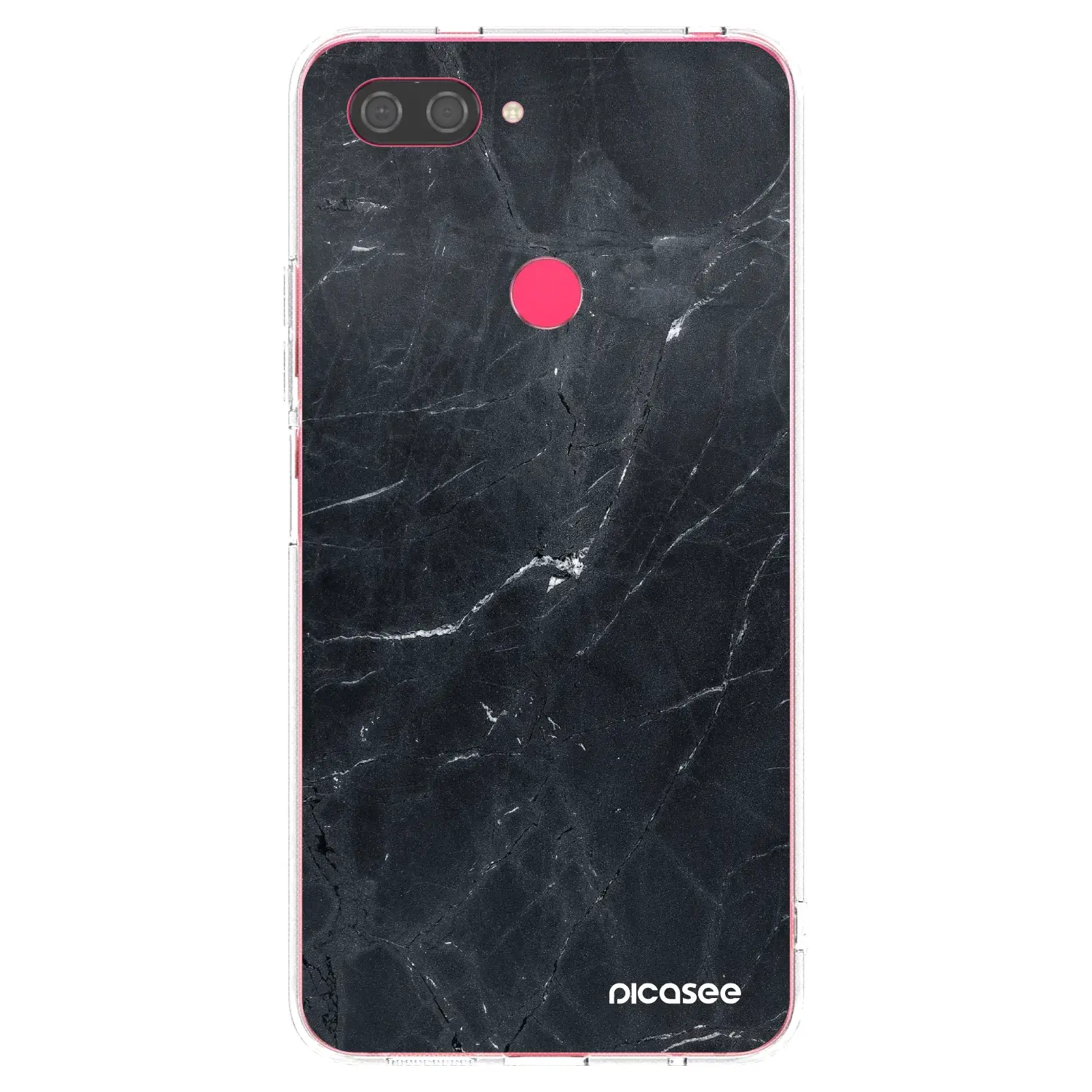 Silikonový průhledný obal pro Xiaomi Mi 8 Lite - Black marble