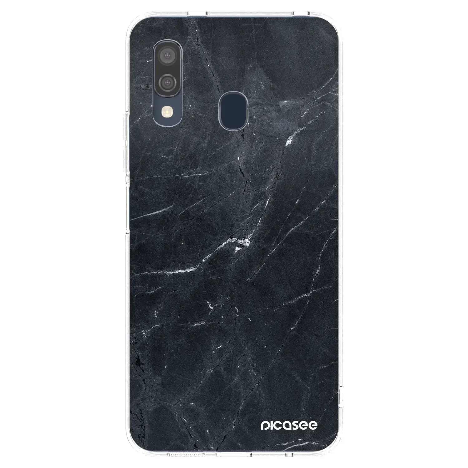 Silikonový průhledný obal pro Samsung Galaxy A40 A405F - Black marble