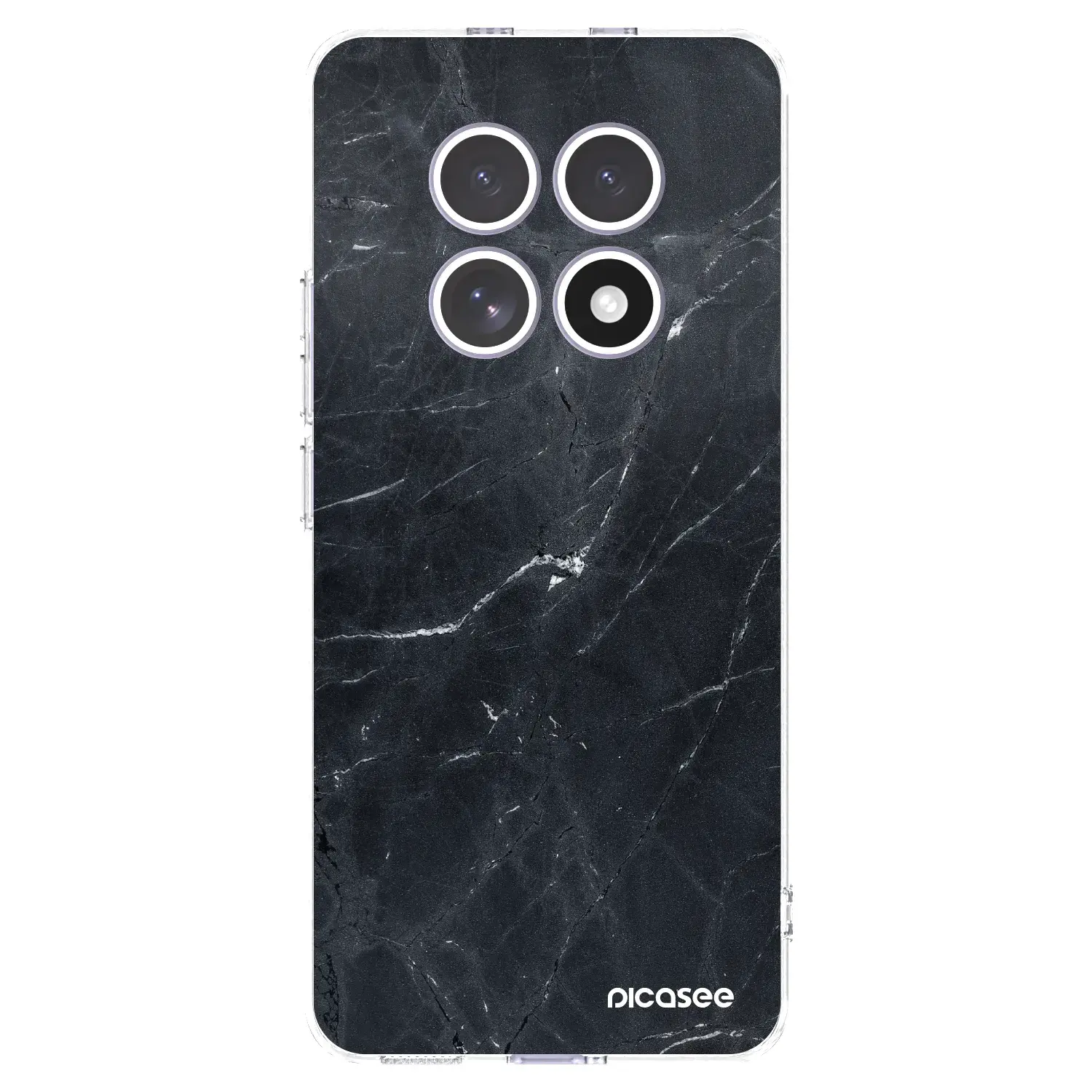 Silikonový průhledný obal pro Xiaomi Redmi Note 15 4G - Black marble