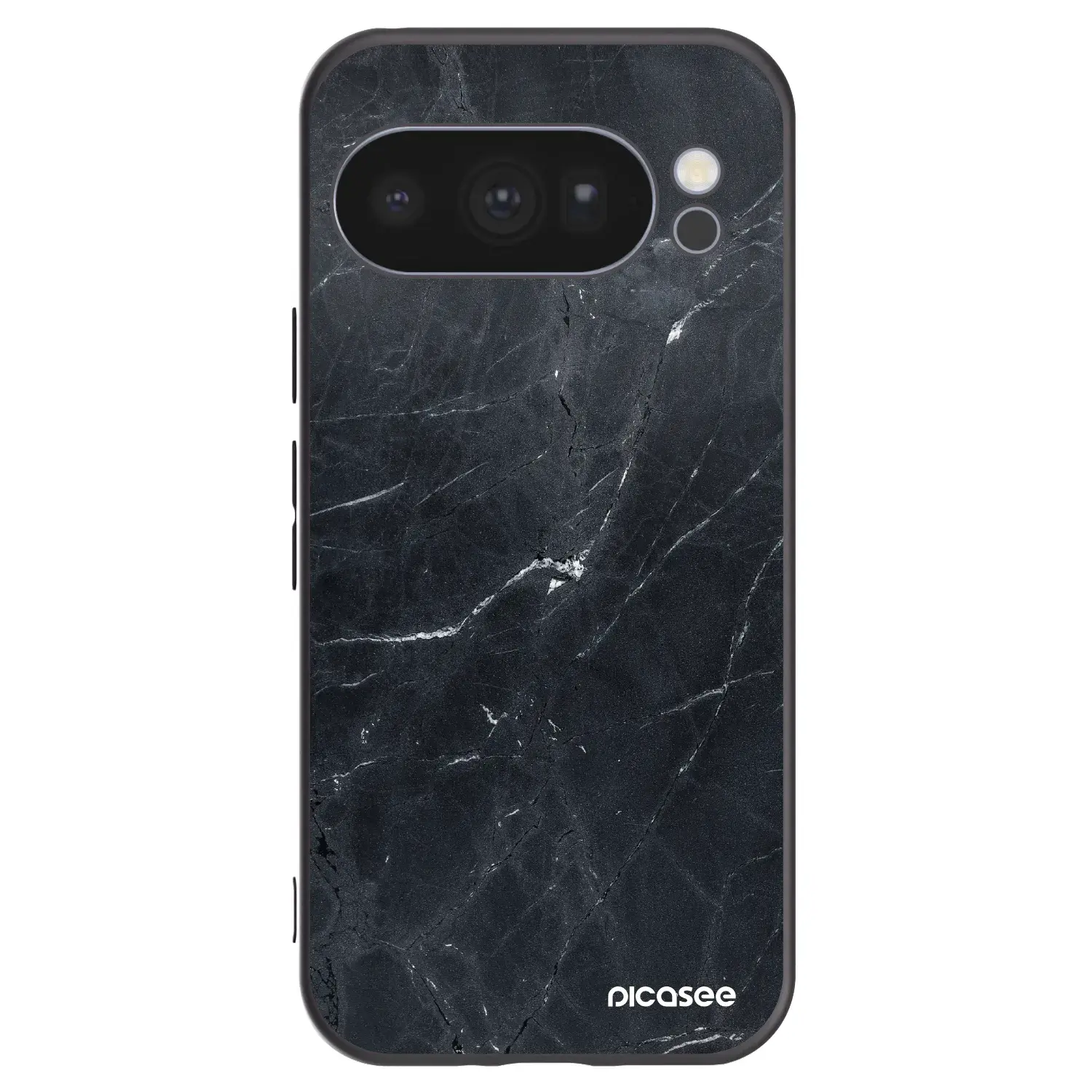 Silikonový černý obal pro Google Pixel 10 Pro - Black marble