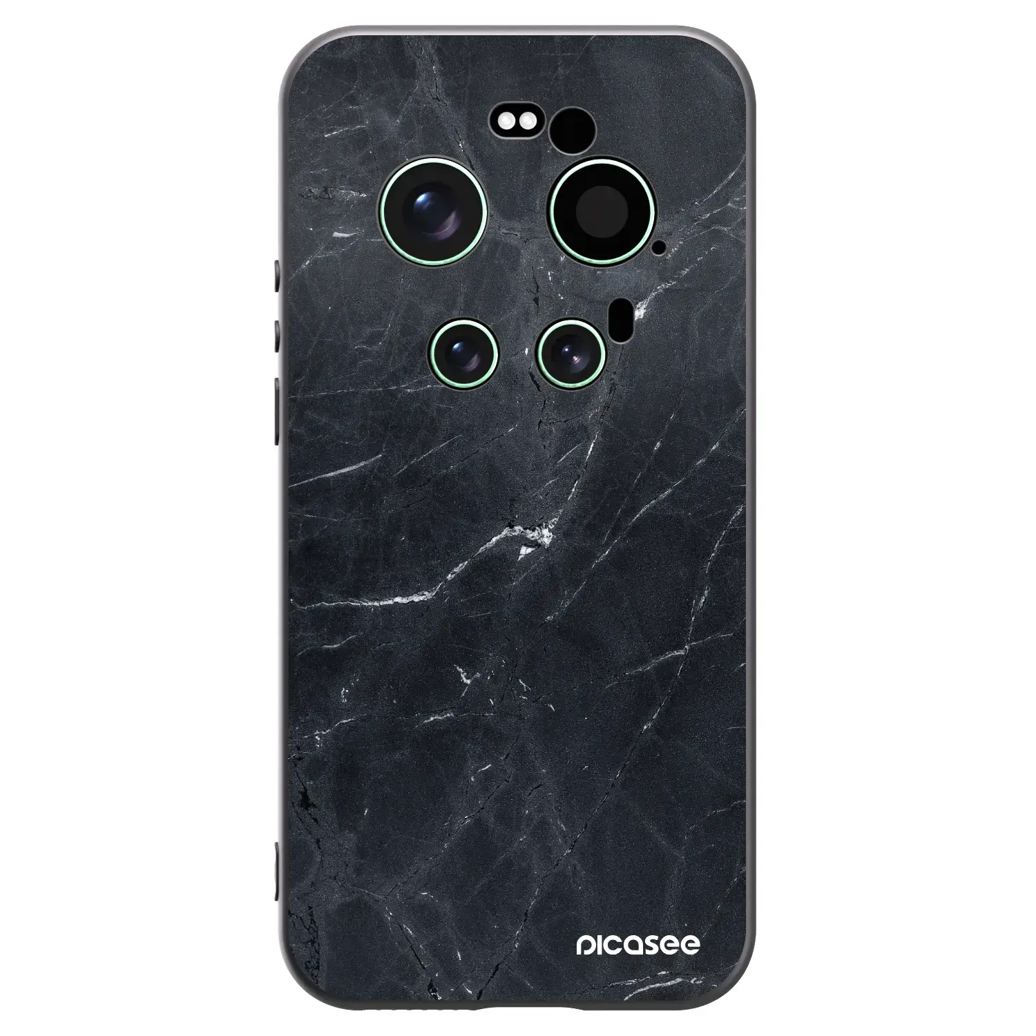 Silikonový černý obal pro Xiaomi 17 Ultra - Black marble