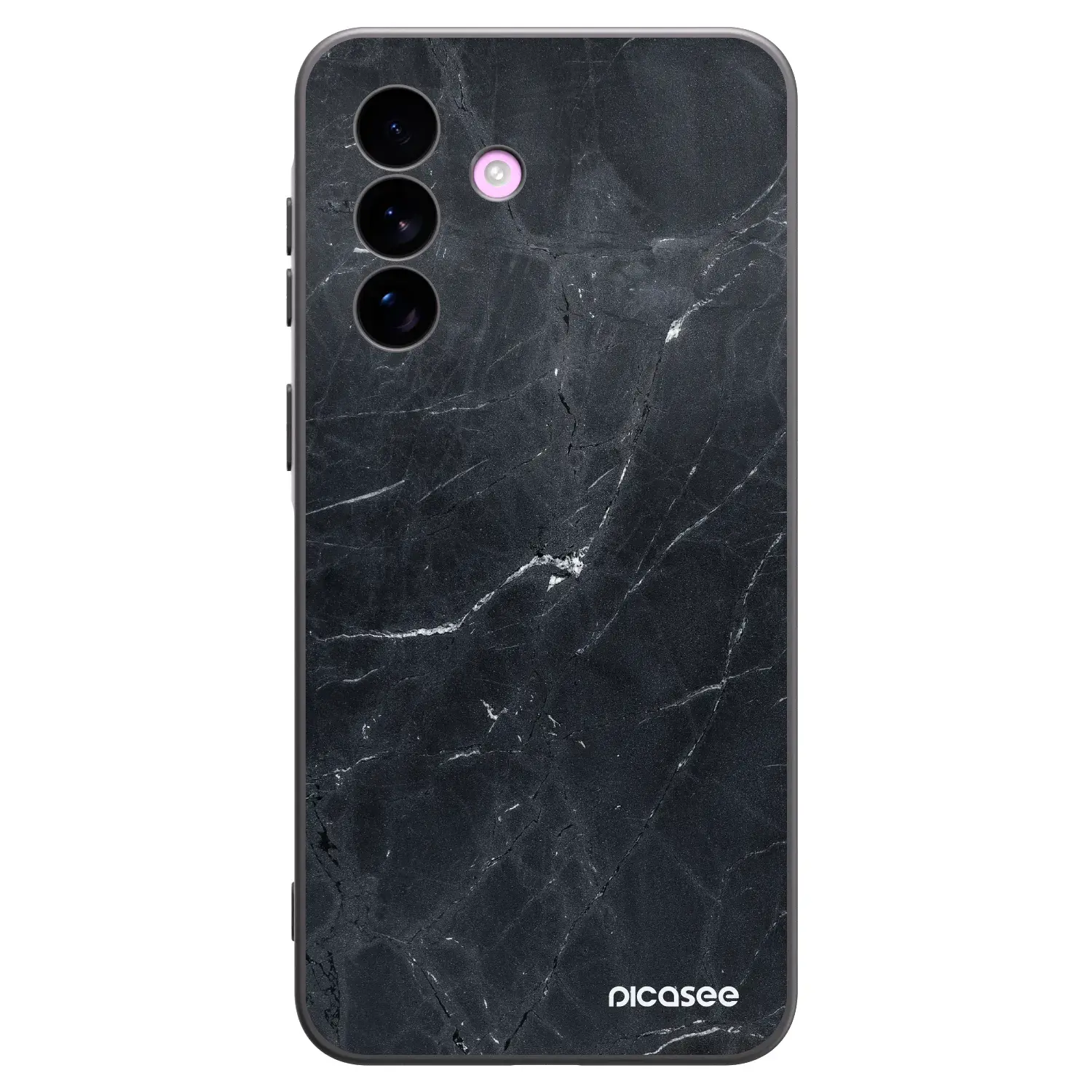 Silikonový černý obal pro Samsung Galaxy A57 5G - Black marble