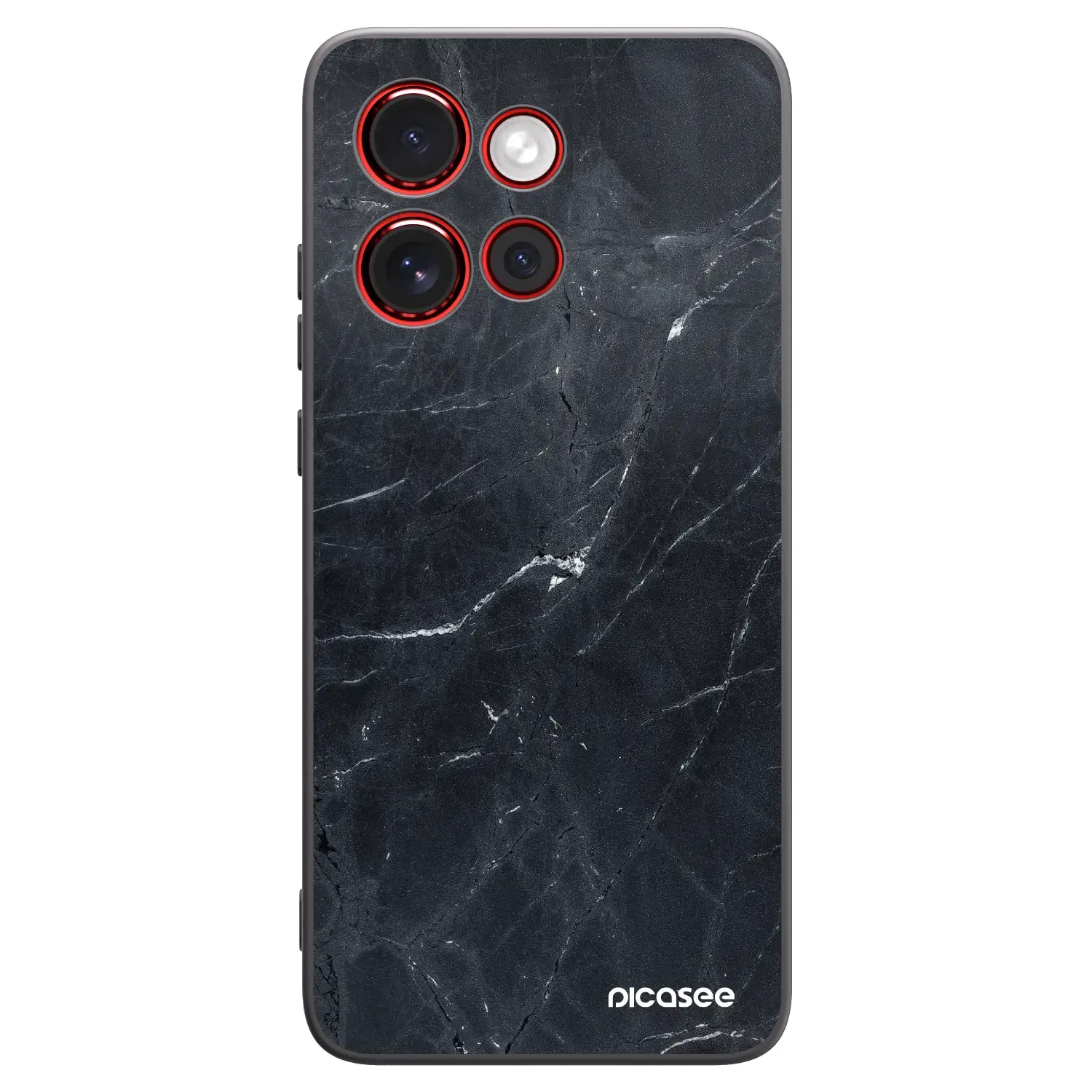Silikonový černý obal pro Motorola Edge 60 Neo 5G - Black marble