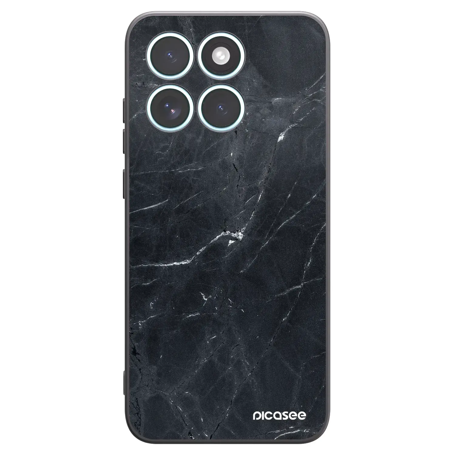 Silikonový černý obal pro Motorola Edge 70 Fusion - Black marble