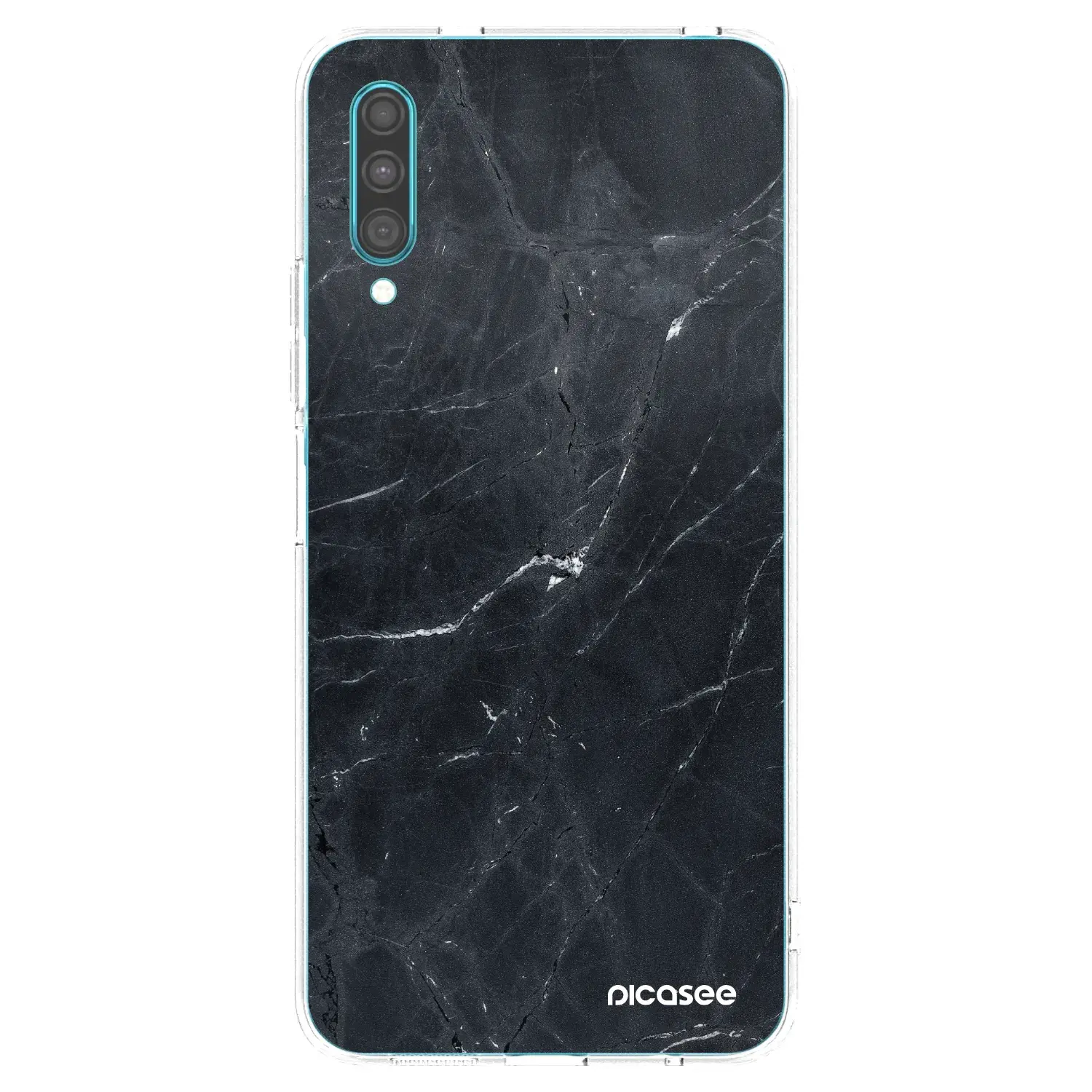 Silikonový průhledný obal pro Samsung Galaxy A30s A307F - Black marble