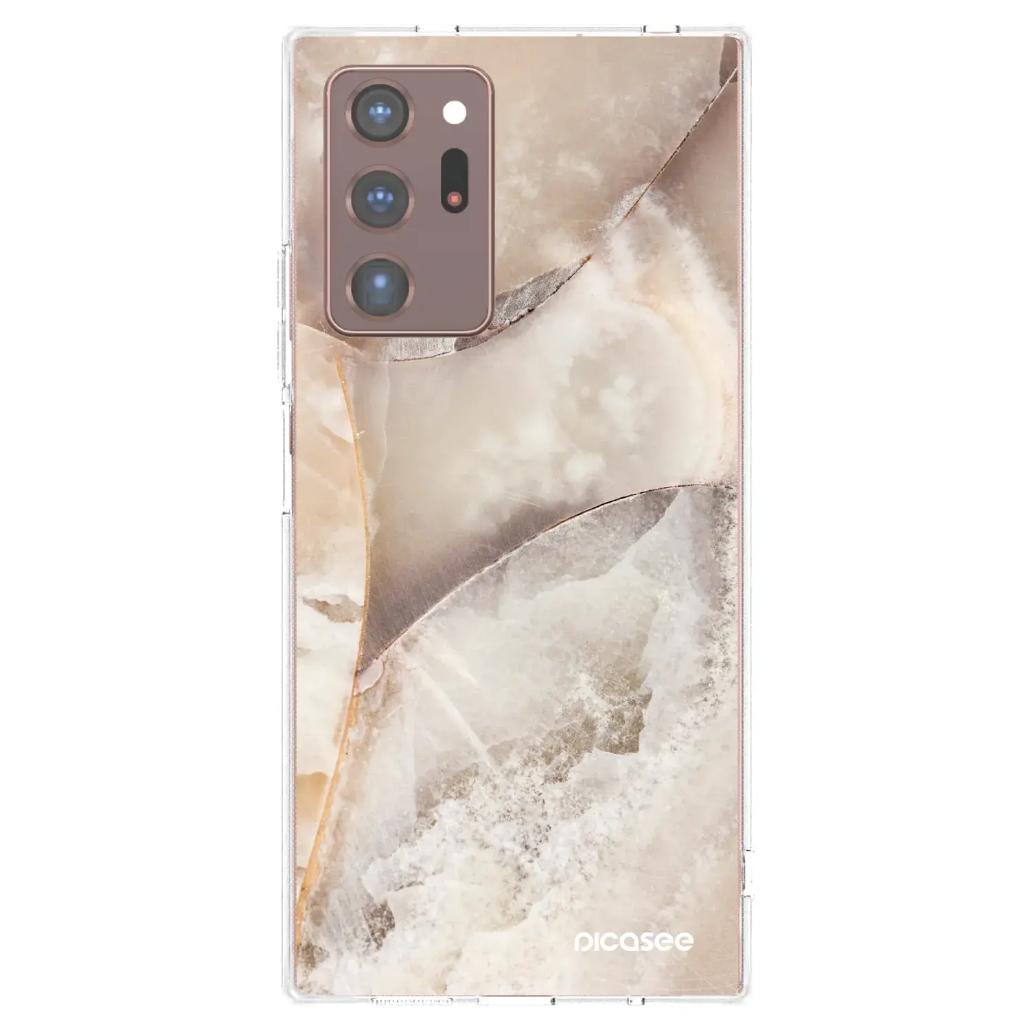 Silikonový průhledný obal pro Samsung Galaxy Note 20 Ultra - Cream marble