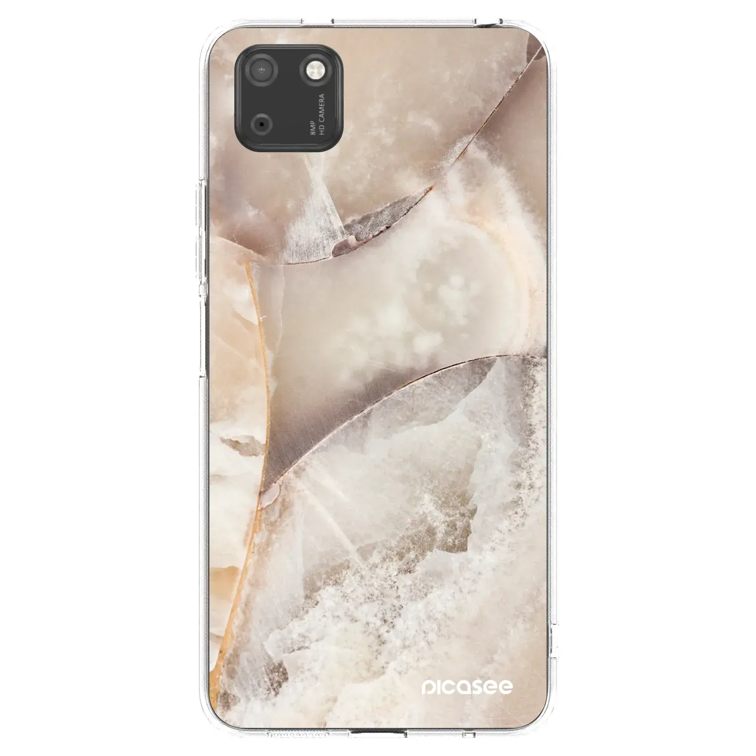 Silikonový průhledný obal pro Huawei Y5P - Cream marble