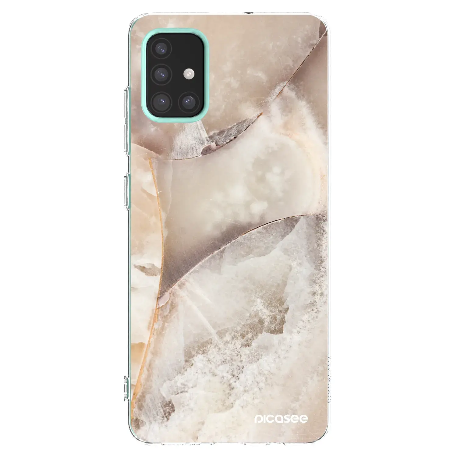 Silikonový průhledný obal pro Samsung Galaxy M31s - Cream marble