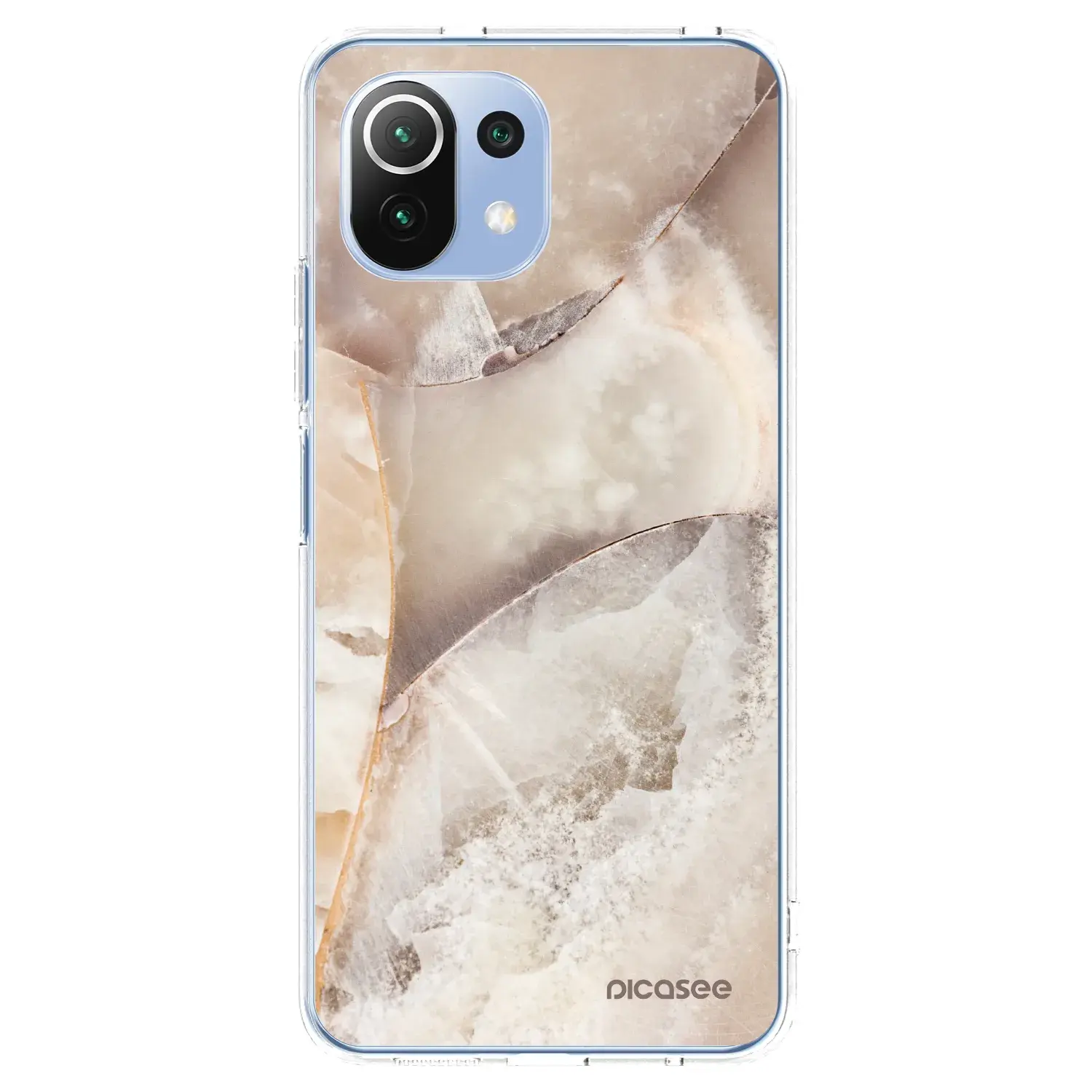 Silikonový průhledný obal pro Xiaomi 11 Lite 5G NE - Cream marble