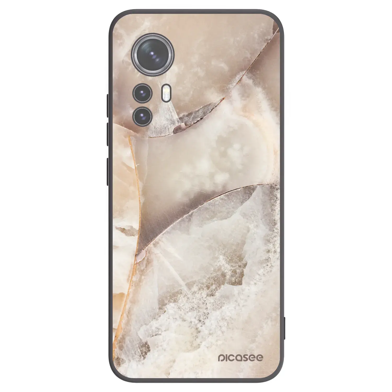 Silikonový černý obal pro Xiaomi 12X - Cream marble
