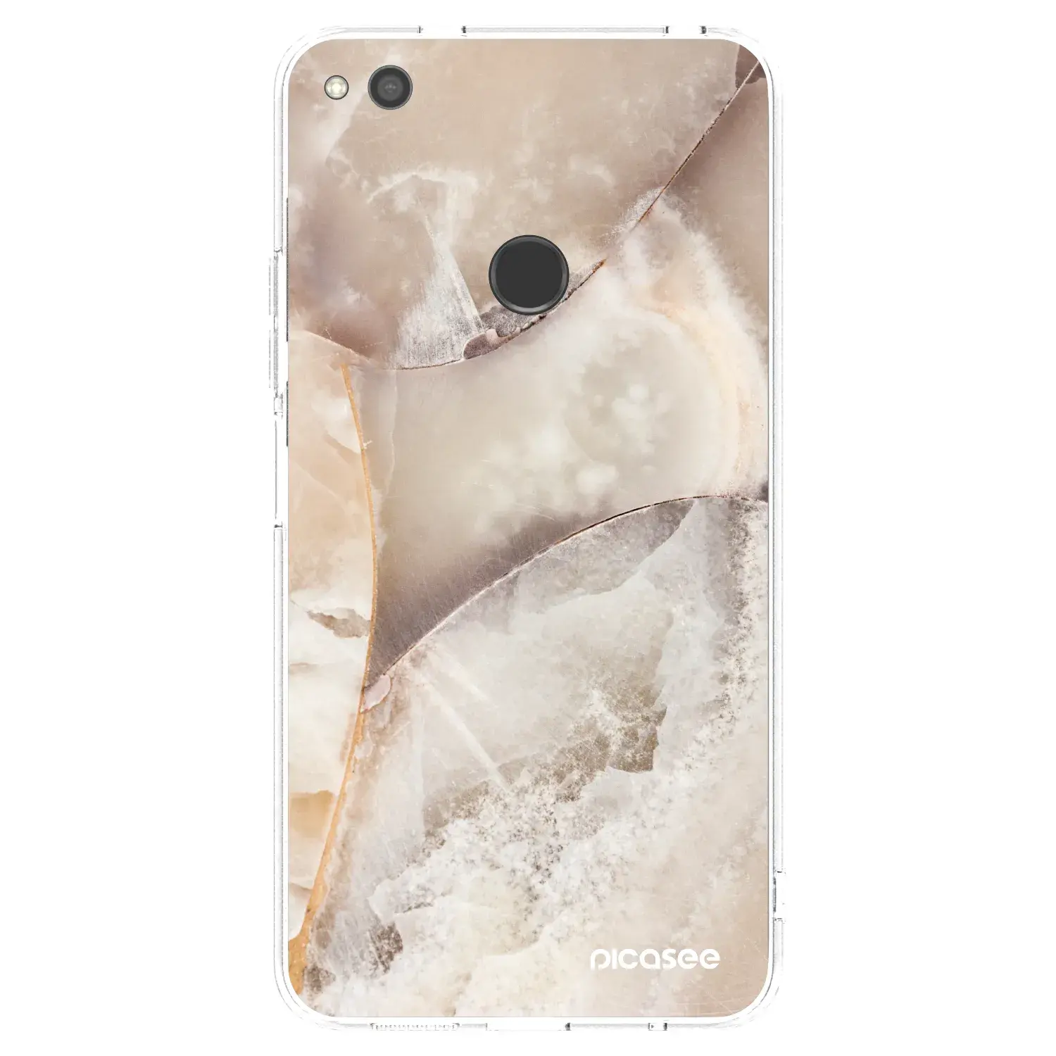 Silikonový průhledný obal pro Huawei P9 Lite 2017 - Cream marble