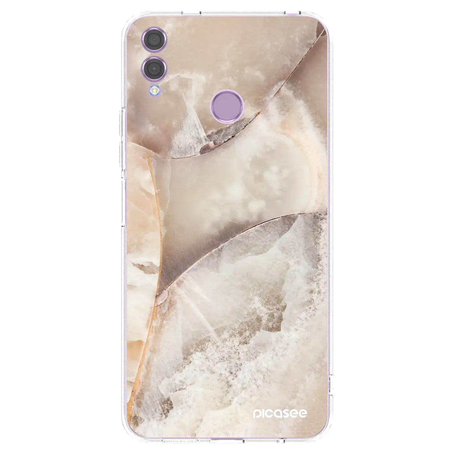 Silikonový průhledný obal pro Honor 8X - Cream marble