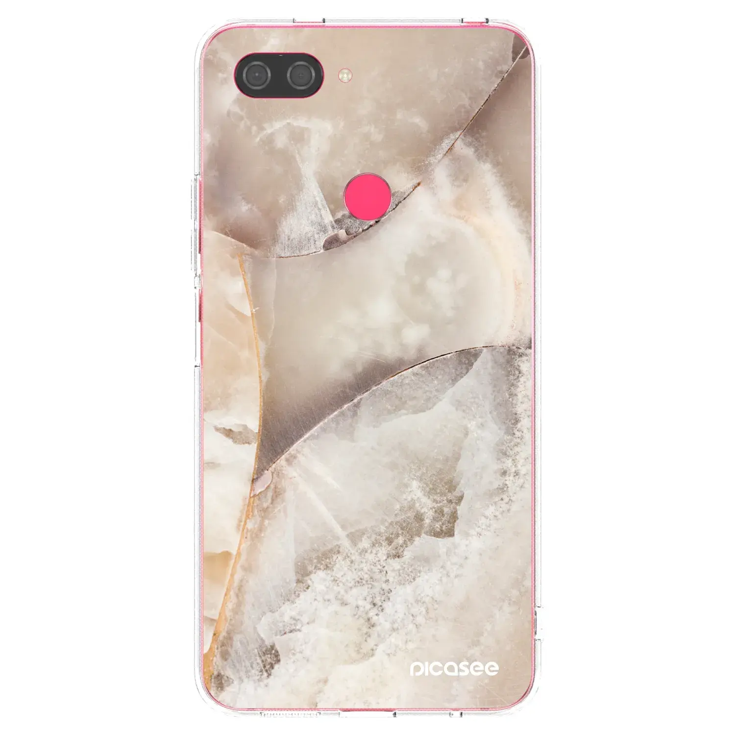 Silikonový průhledný obal pro Xiaomi Mi 8 Lite - Cream marble