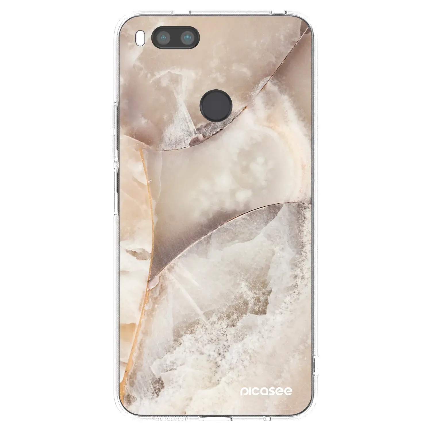 Silikonový průhledný obal pro Xiaomi Mi A1 Global - Cream marble