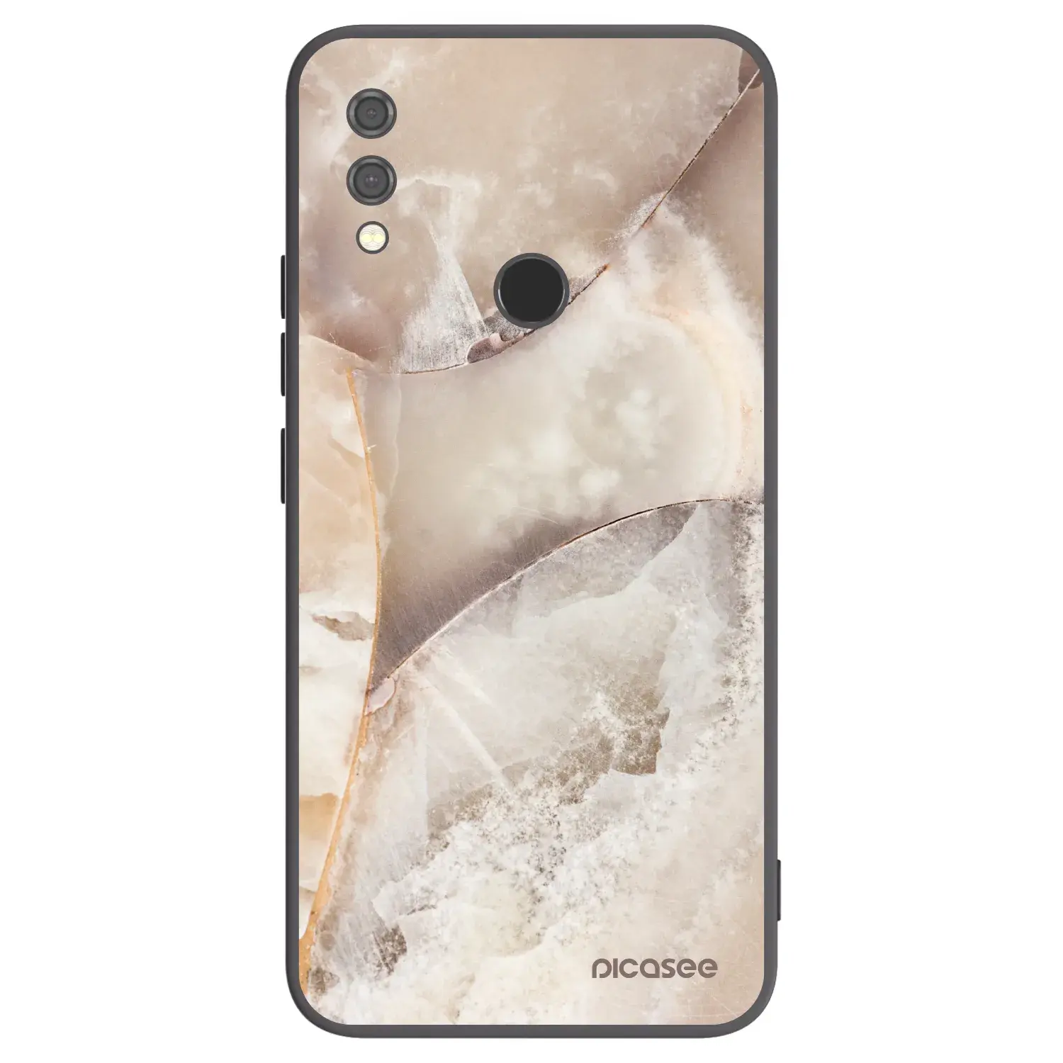 Silikonový černý obal pro Xiaomi Redmi Note 7 - Cream marble
