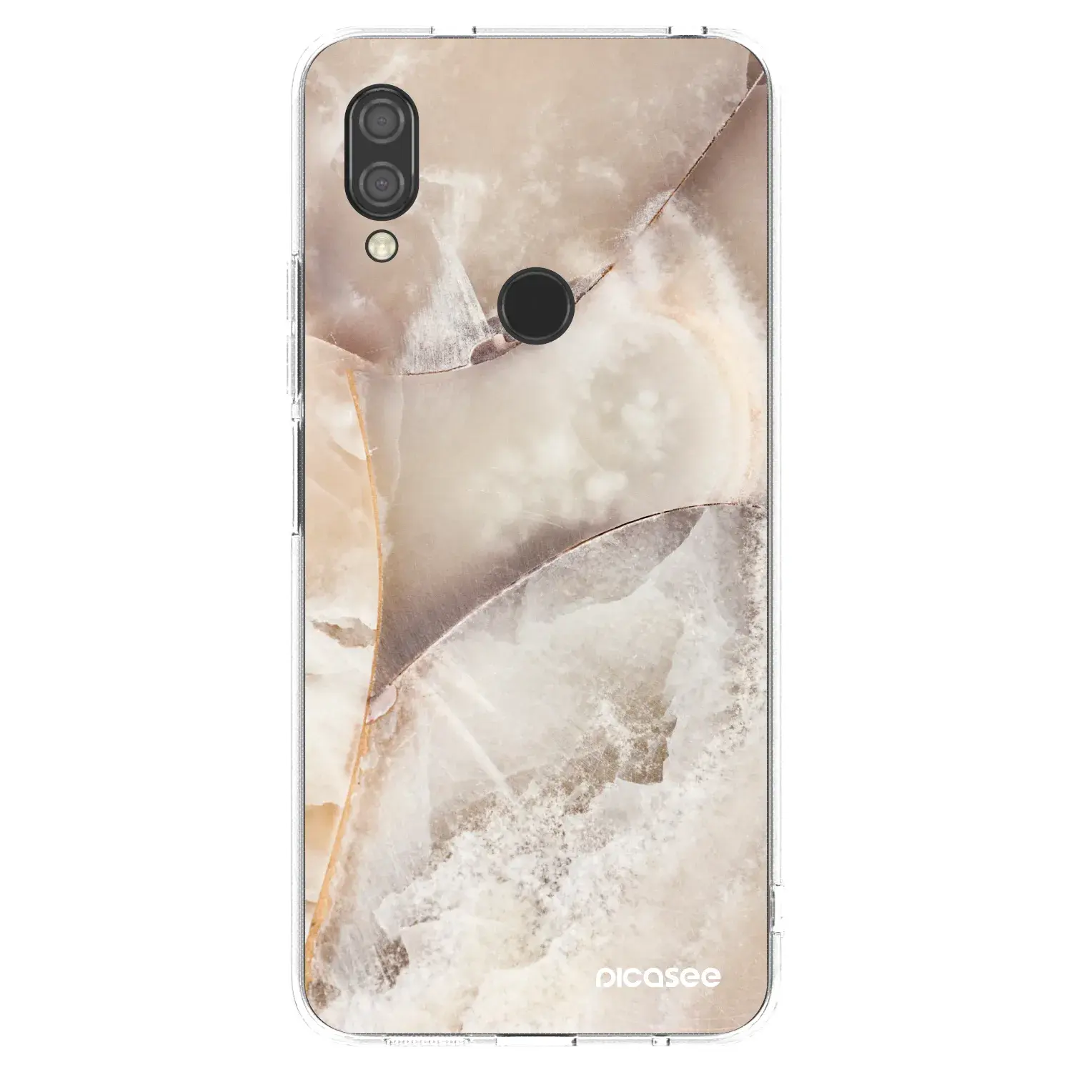 Silikonový průhledný obal pro Xiaomi Redmi 7 - Cream marble