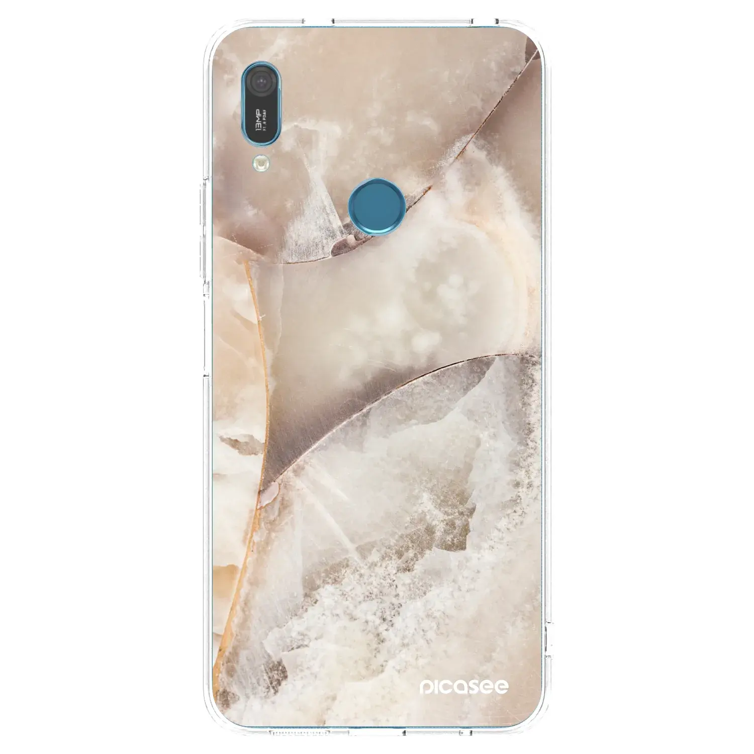 Silikonový průhledný obal pro Huawei Y6 2019 - Cream marble