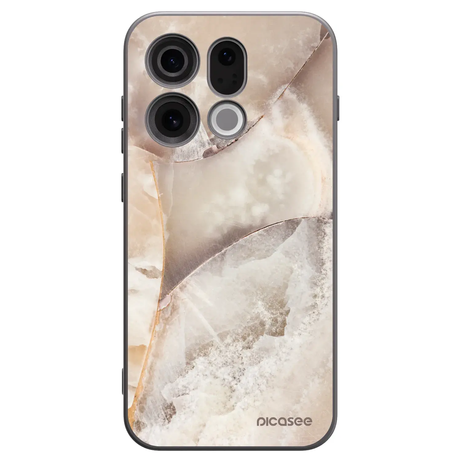 Silikonový černý obal pro OPPO Find X9 - Cream marble